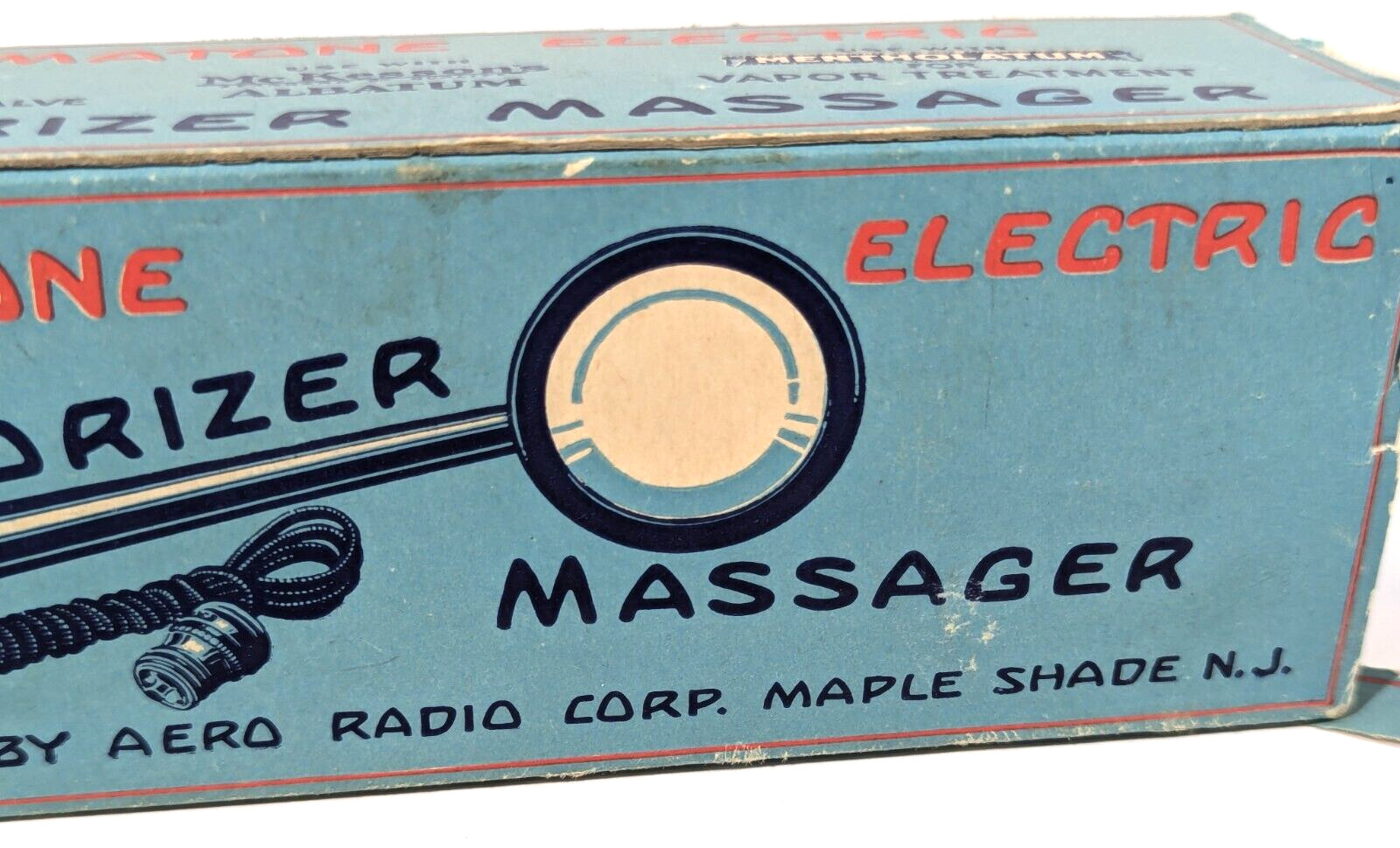 Vintage Dermatone Electric Vapor Salve Massager Bakelite Handle by Aero Radio