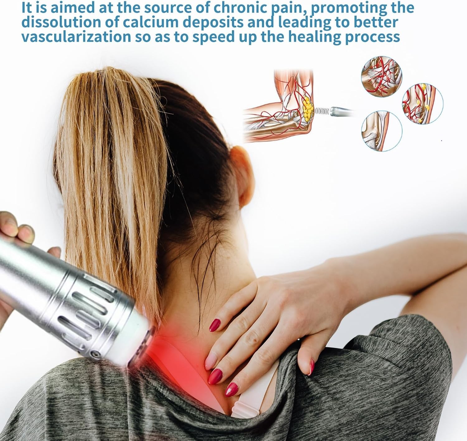 Electric Shockwave Massager for Joint Muscle Pain Relief Elbows