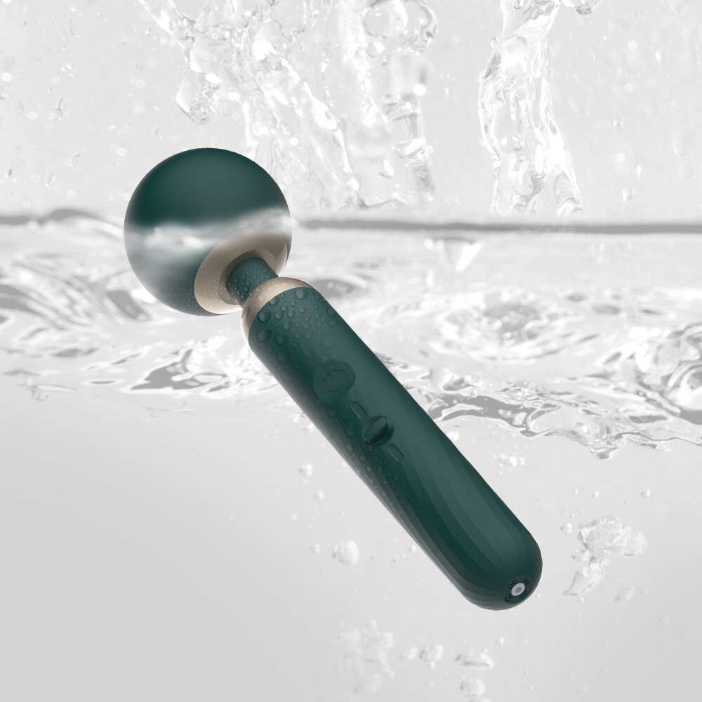 Handheld cordless smart APP remote control Wand Massager – turquoise green