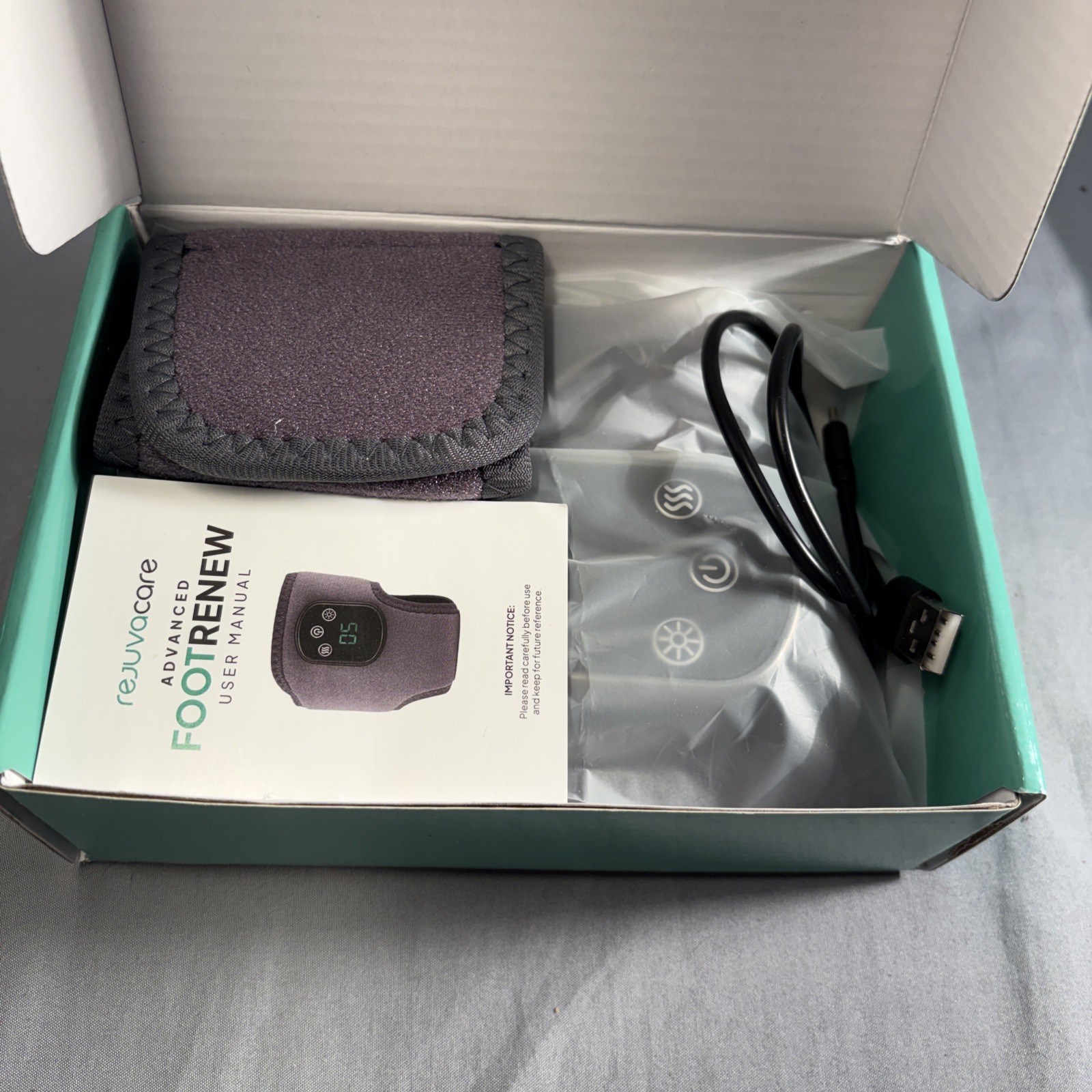 Rejuvacare Advanced Foot Renew 3-In-1 Foot Nerve Relief Massage & Heat Therapy