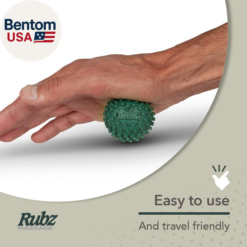 Foot Rubz Hand & Back Massage Ball – Relieve Pain from Plantar Fasciitis, Tight