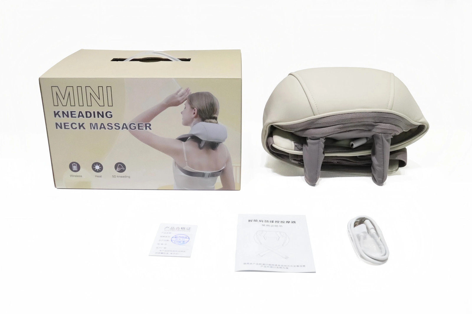 Wireless Neck Shoulder and Back Massager Brushless Motor 6D Deep Tissue