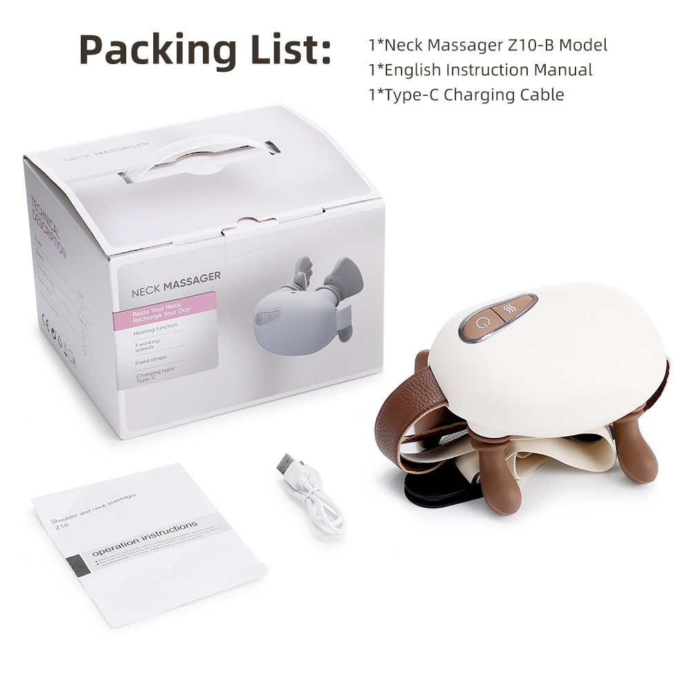 Neck Shoulder Massager with Heat Simulated Human Hand Cervical Trapeziu Massager
