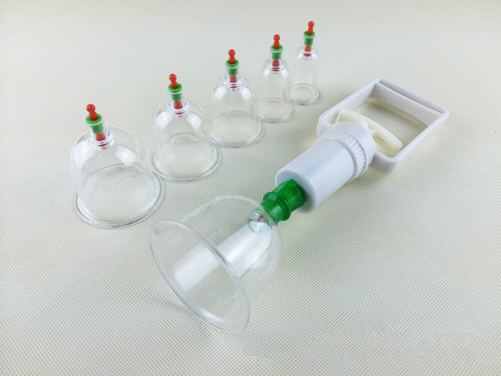 6 in 1 Vacuum Cupping Set Nipple Enlargement Pump Suction Enlarger / 3.0-6.6CM f