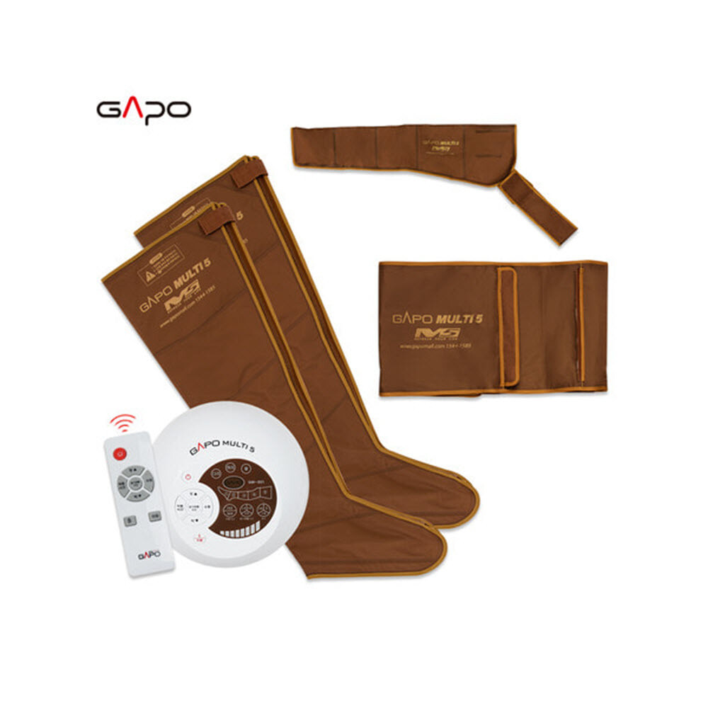 Gapo Multi-5 Air Compression Massager Blood Circulation Legs Arm Waist Cuff Full