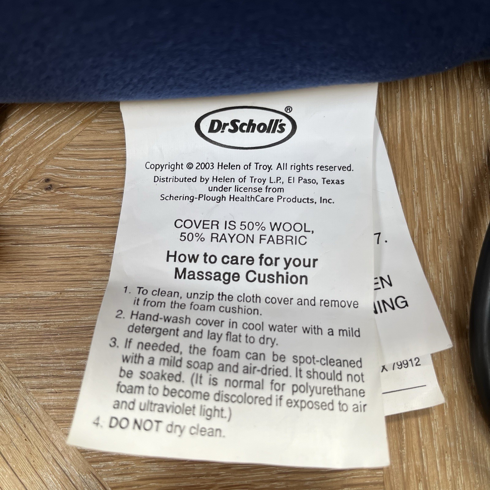 Dr Scholls Electric Foot Massager Heat Blue Slipper Soft Fabric DR2162 Tested