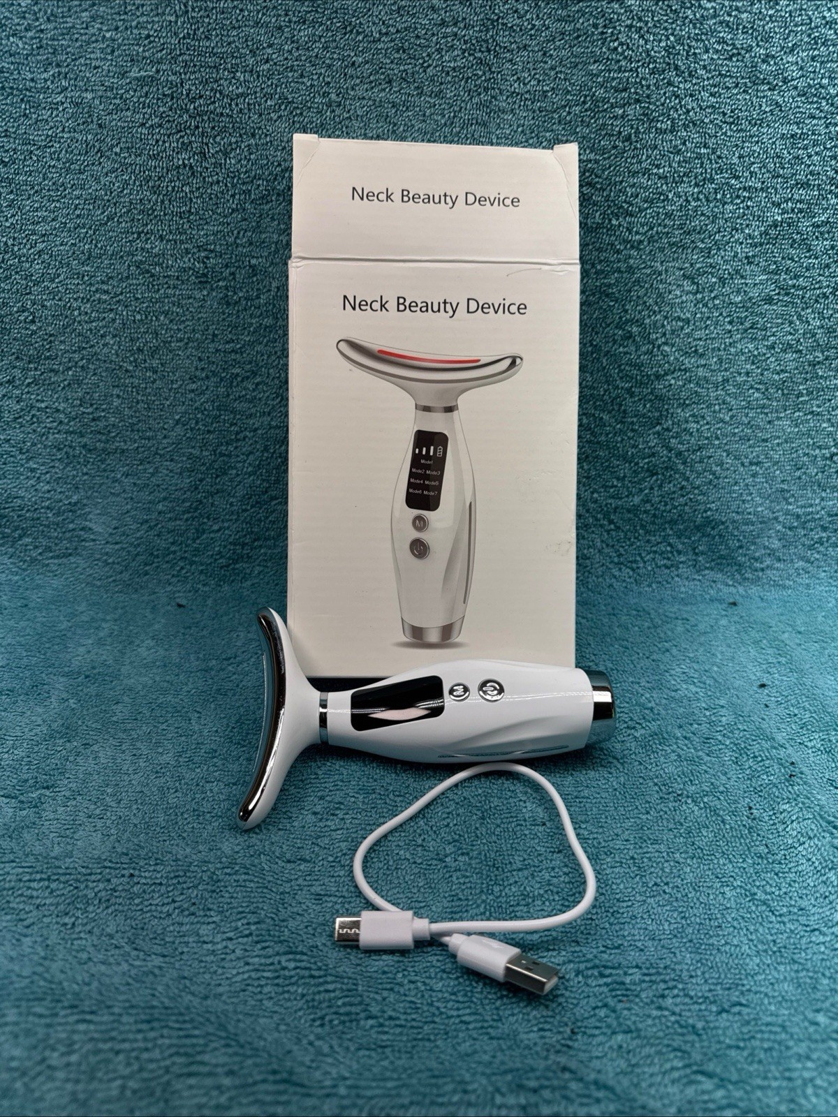 7-Color LED Facial & Neck Massager – Anti-Wrinkle & Skin Tightening Device
