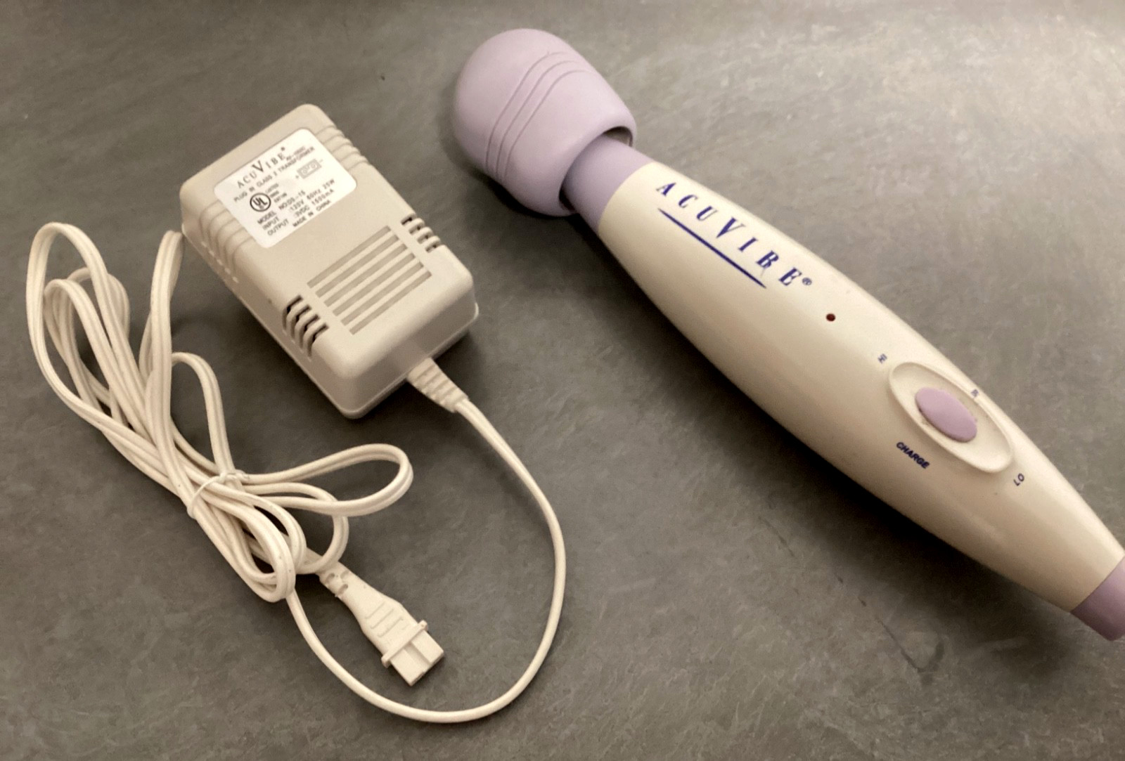 AcuVibe Soft Touch Personal Massager Charger 2 Speed
