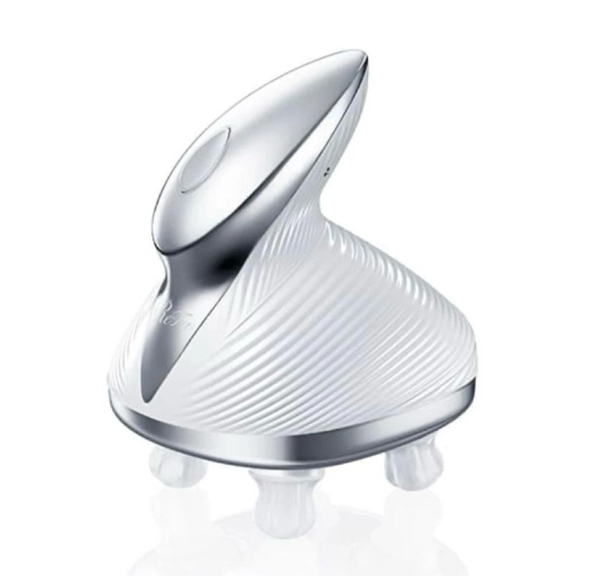 NEW ReFa BEAUTECH HEAD SPA Scalp Massage Tool WHITE SILVER w/ Stand in Box Japan