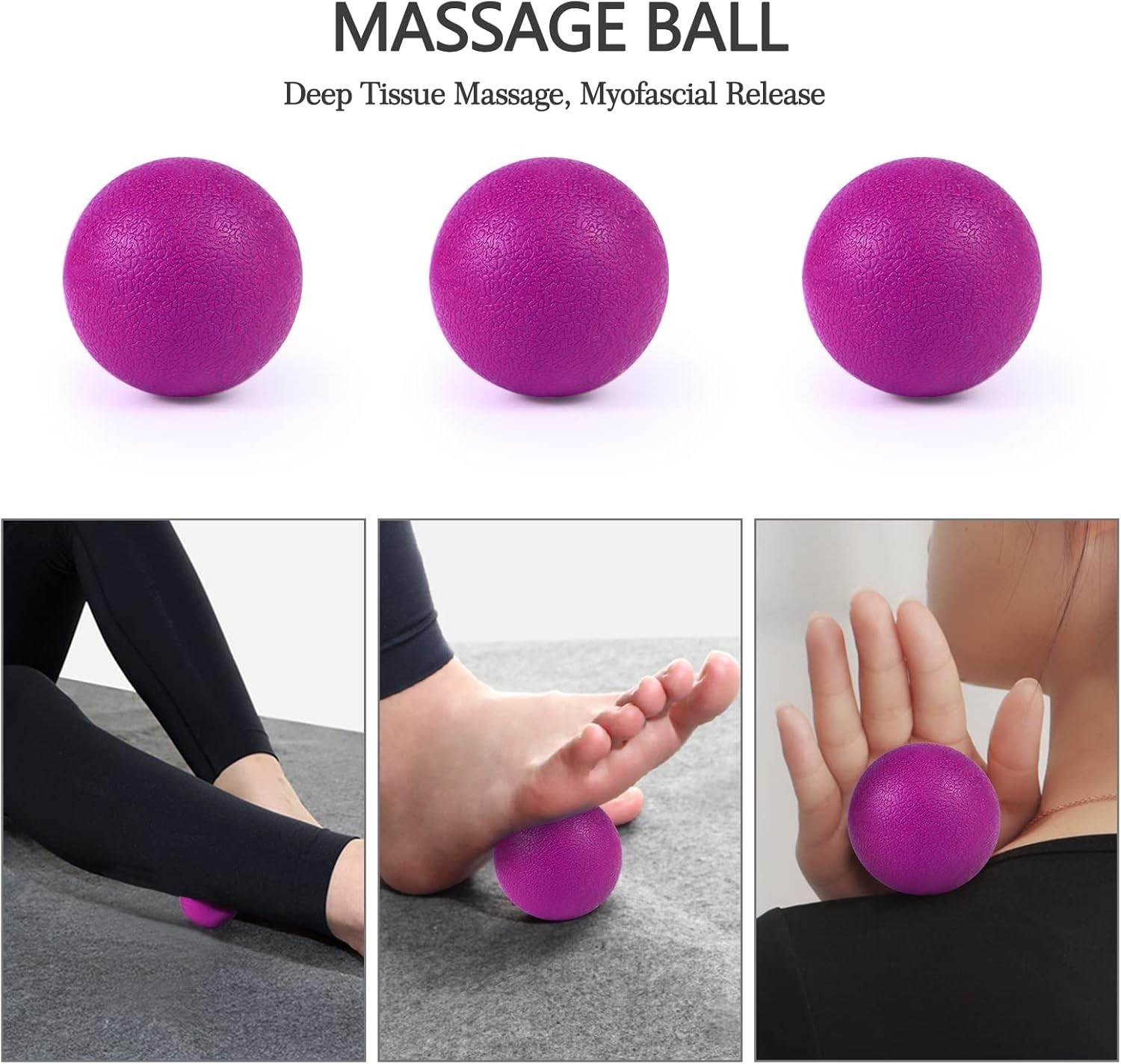 6 in1 Foam Roller Set High Density Deep Tissue Massager for Muscle Relax New