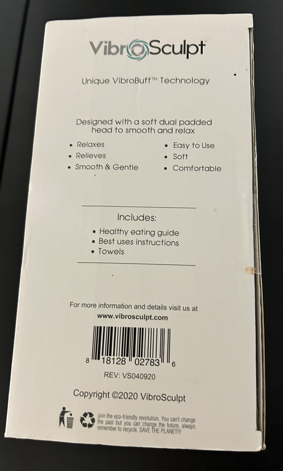 Vibro Sculpt Skin Massage Smoothing System Sealed New In Box BYE BYE Cellulite!