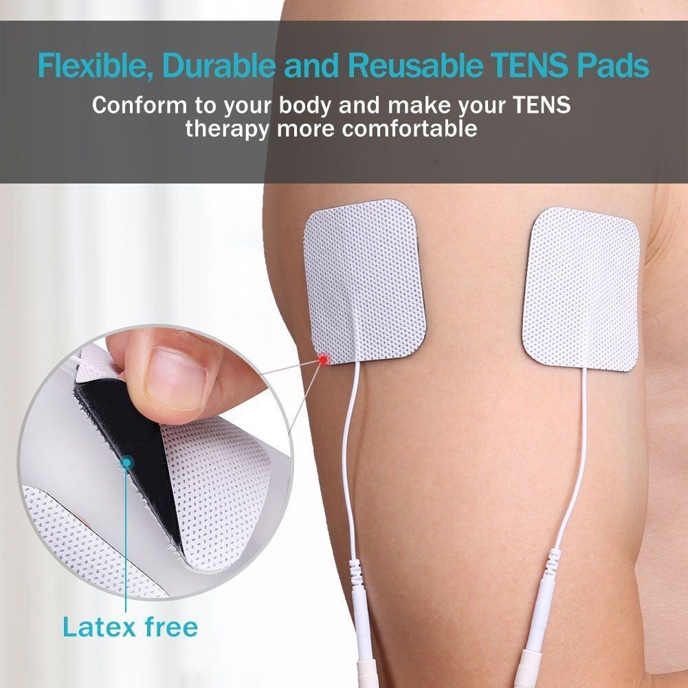 40PCS TENS Unit Electrode Pads Replacement for TENS EMS Massage 2 Inch Square