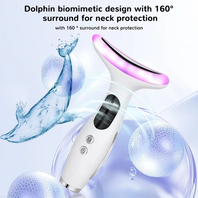 7 Color Neck Face Massager Facial Massager Tool For Skin Care At Home Vibrating