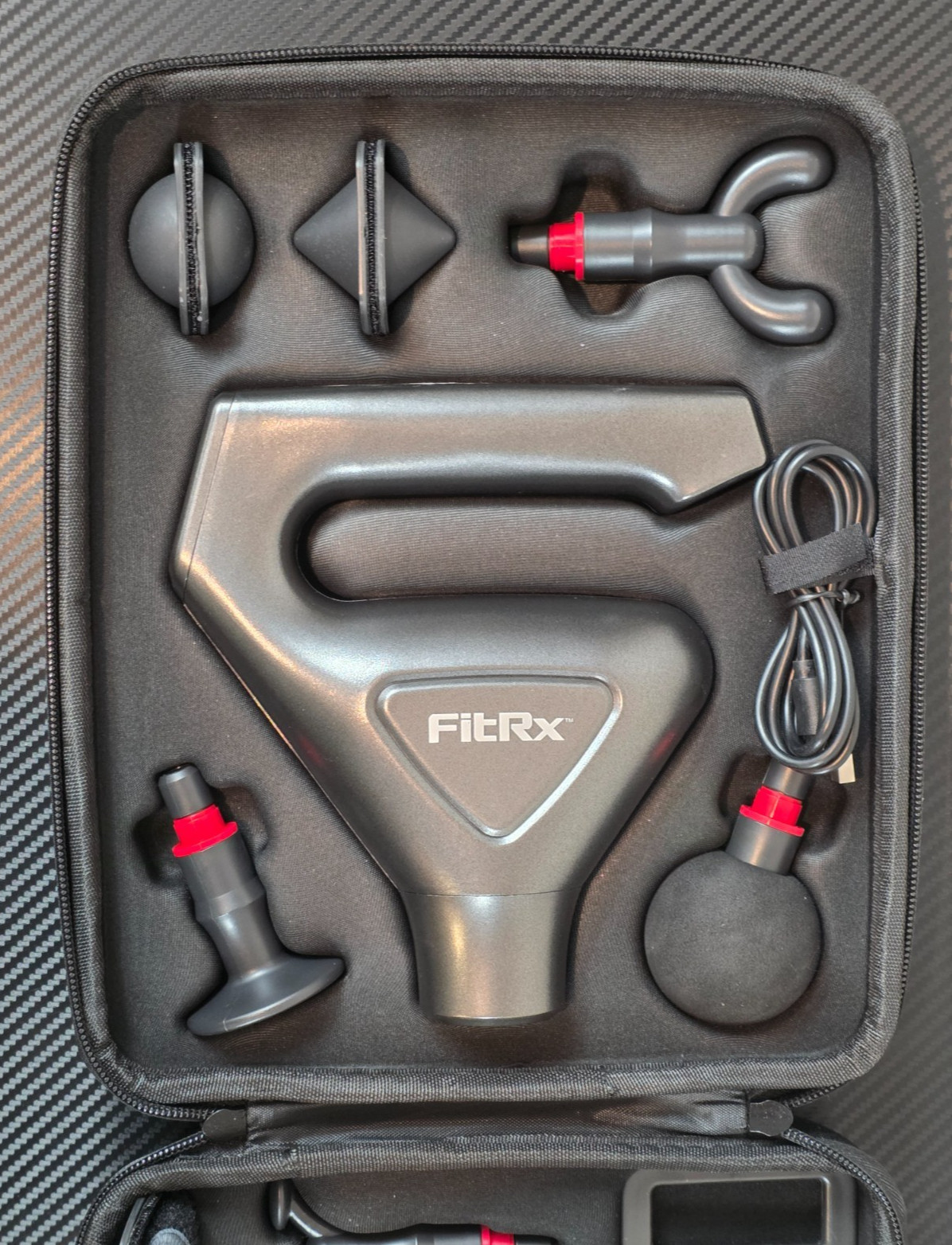 FitRx 2-in-1 Vibrating Massage Belt and Massage Gun #8973WM
