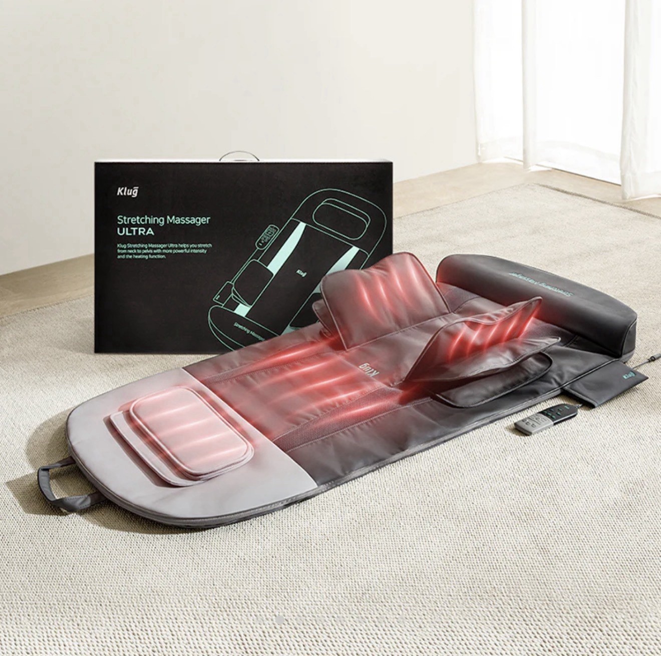 Klug Stretching Massager Ultra, auto-Stretching Mat, Ease Back & Neck Pain