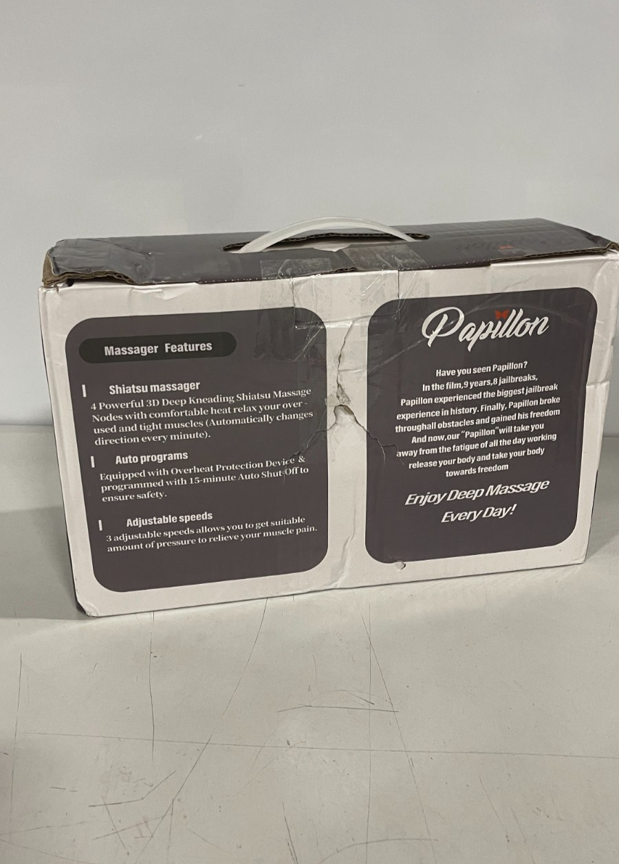 Papillon 3D Shiatsu Massager With Heat Pillow AC/DC Powered JH-016