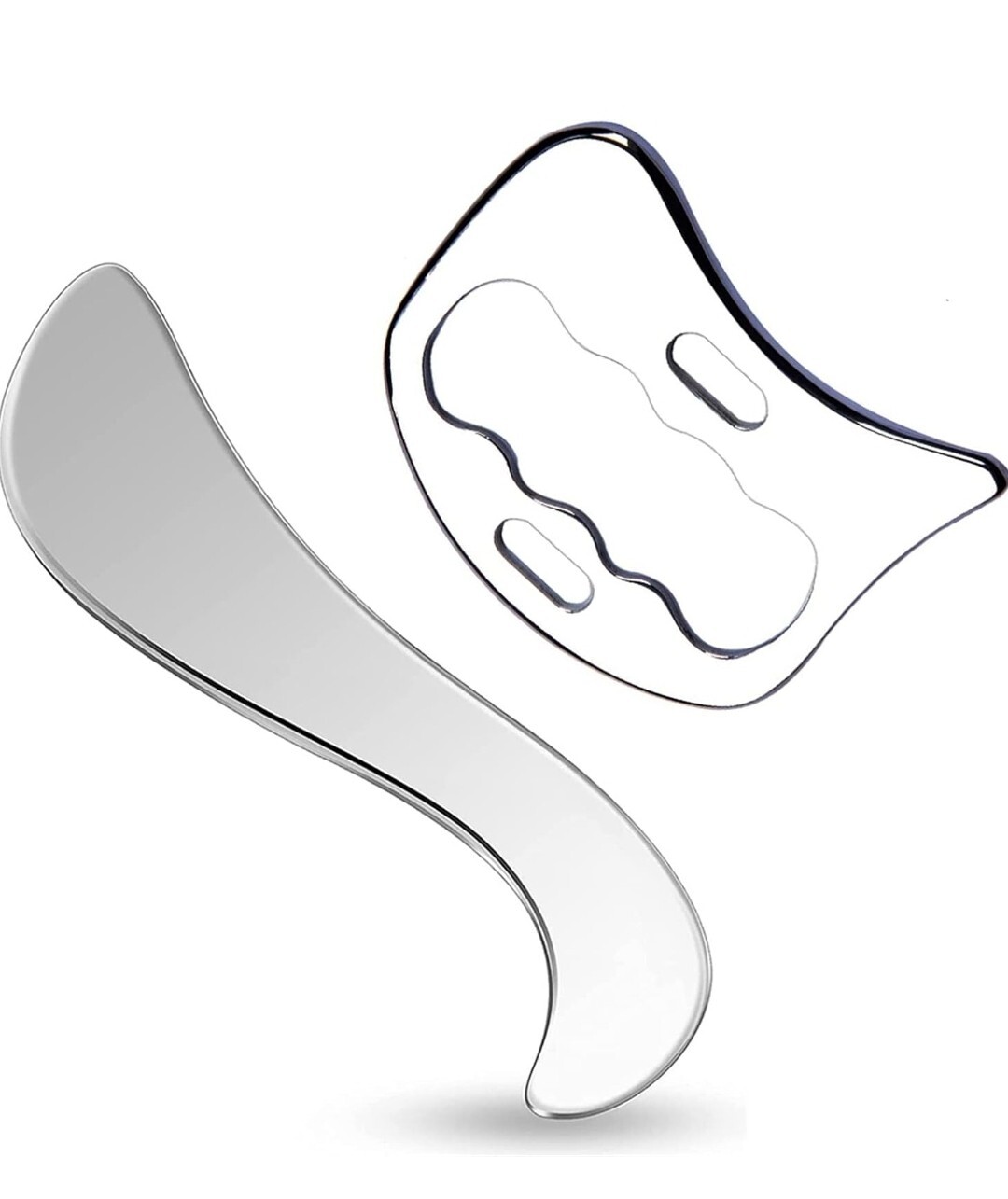 2 in 1 Stainless Steel Muscle Scraper Tools Set Gua Sha Massage Scraper Scraping