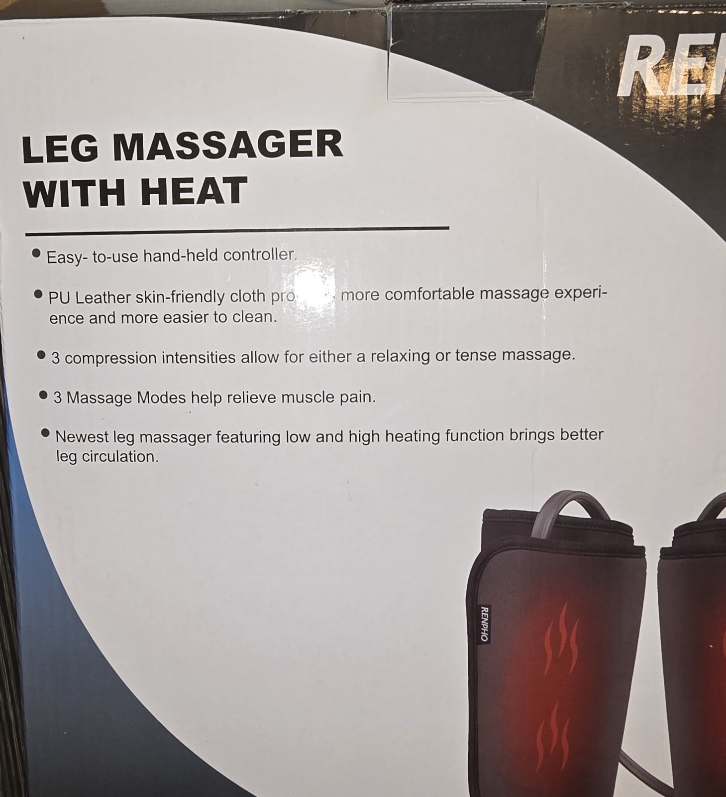 RENPHO Heated Calf Leg Massager One Use Original Packaging Helps Circulation