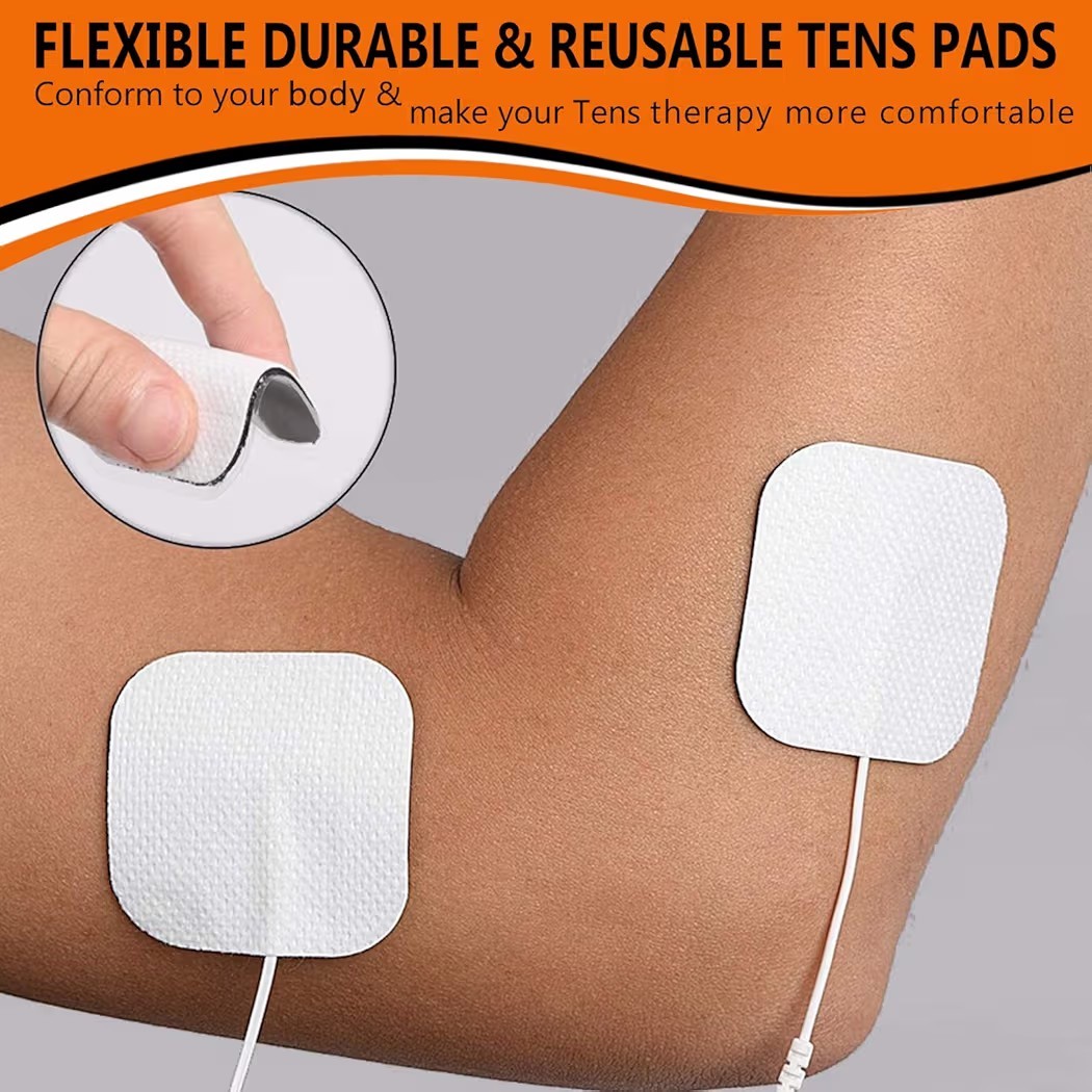 Premium TENS Electrodes 2×2 Square Replacement Patches Reusable 20 Pieces