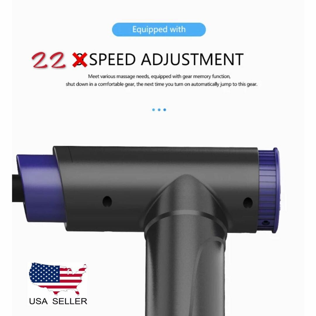 Massage Gun Percussion Massager 22 Speeds Deep Tissue Muscle Vibrating Relaxing