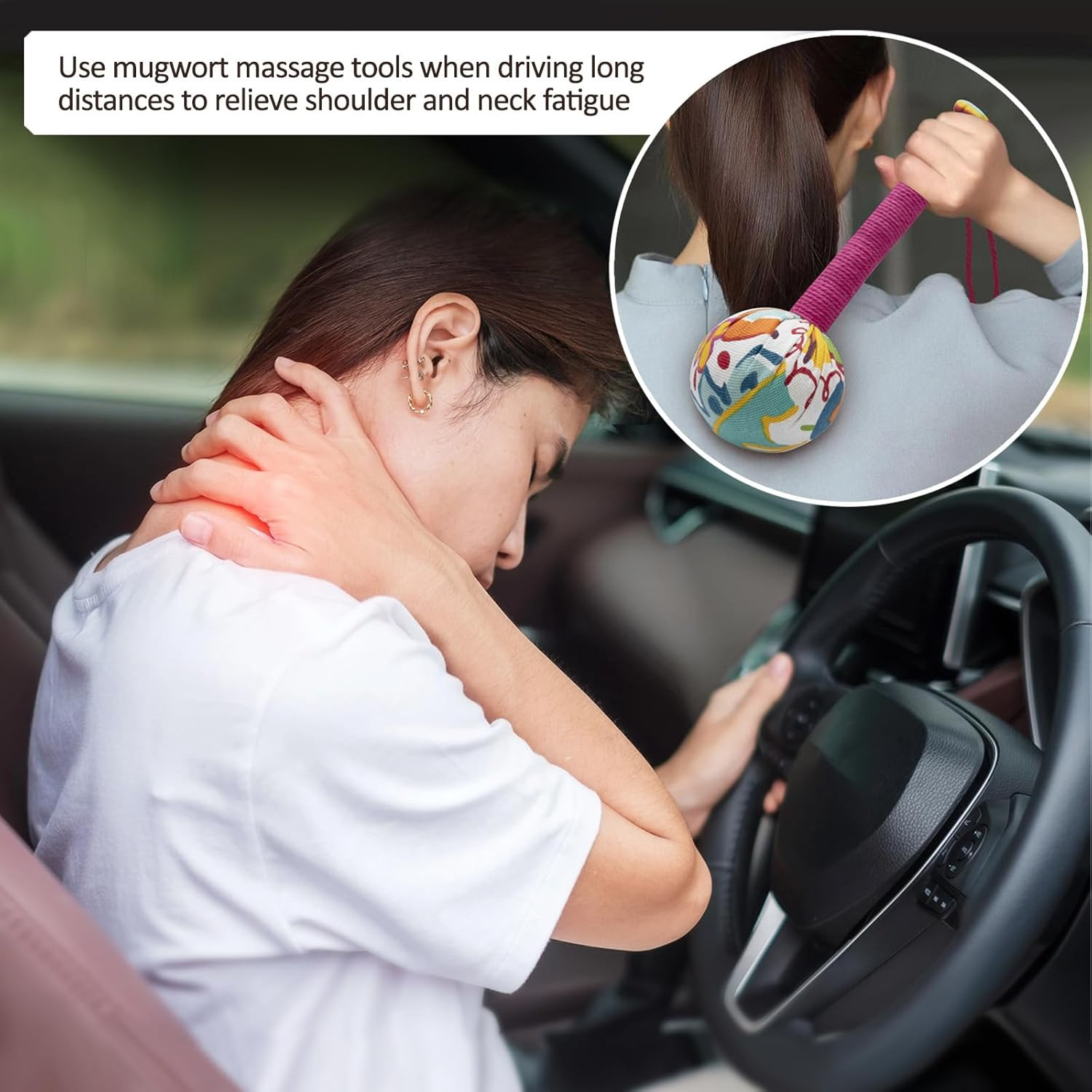 2PCS Long Size Manual Lymphatic Drainage Massage Hammer for Body, Back Massage H