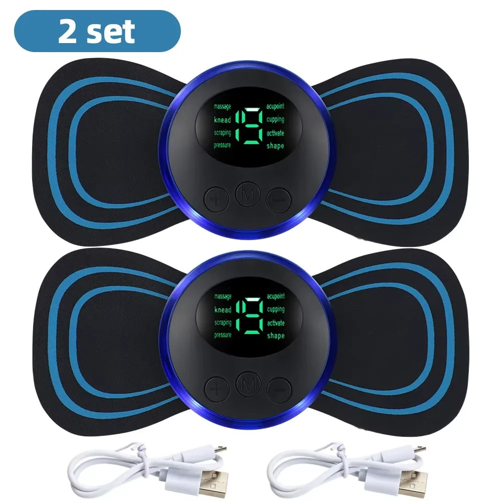 Muscle Electric Massager 2/3/4 Pcs EMS Neck Massage Machine 8 Modes 19 Levels