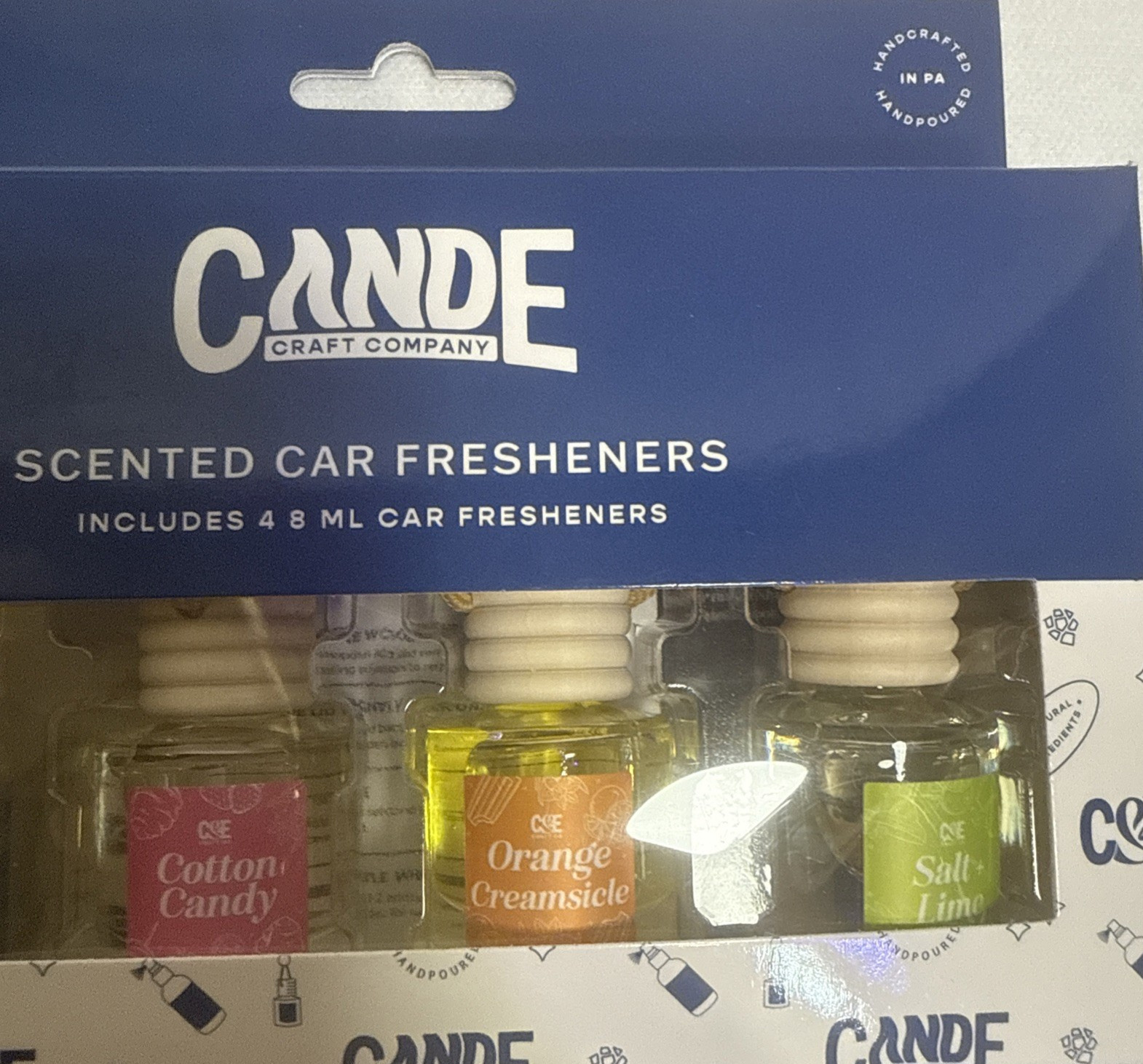 CANDE CRAFT COMPANY SCENTED CAR FRESHENER SUMMER EDITION
