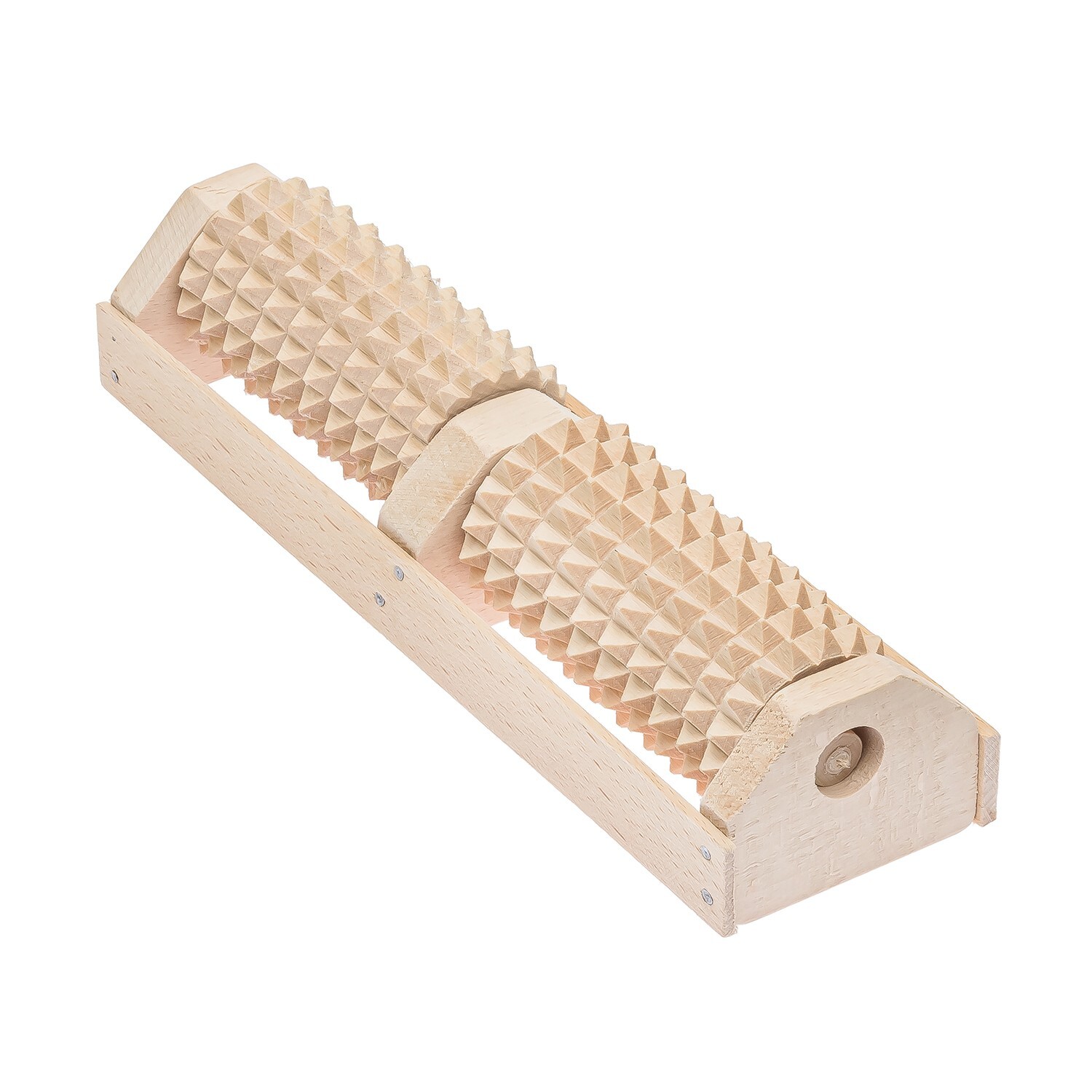 Wooden Foot Roller Massager, 2 Rollers for Both Feet, 25x7x5 cm (9.8×2.8×2 in)