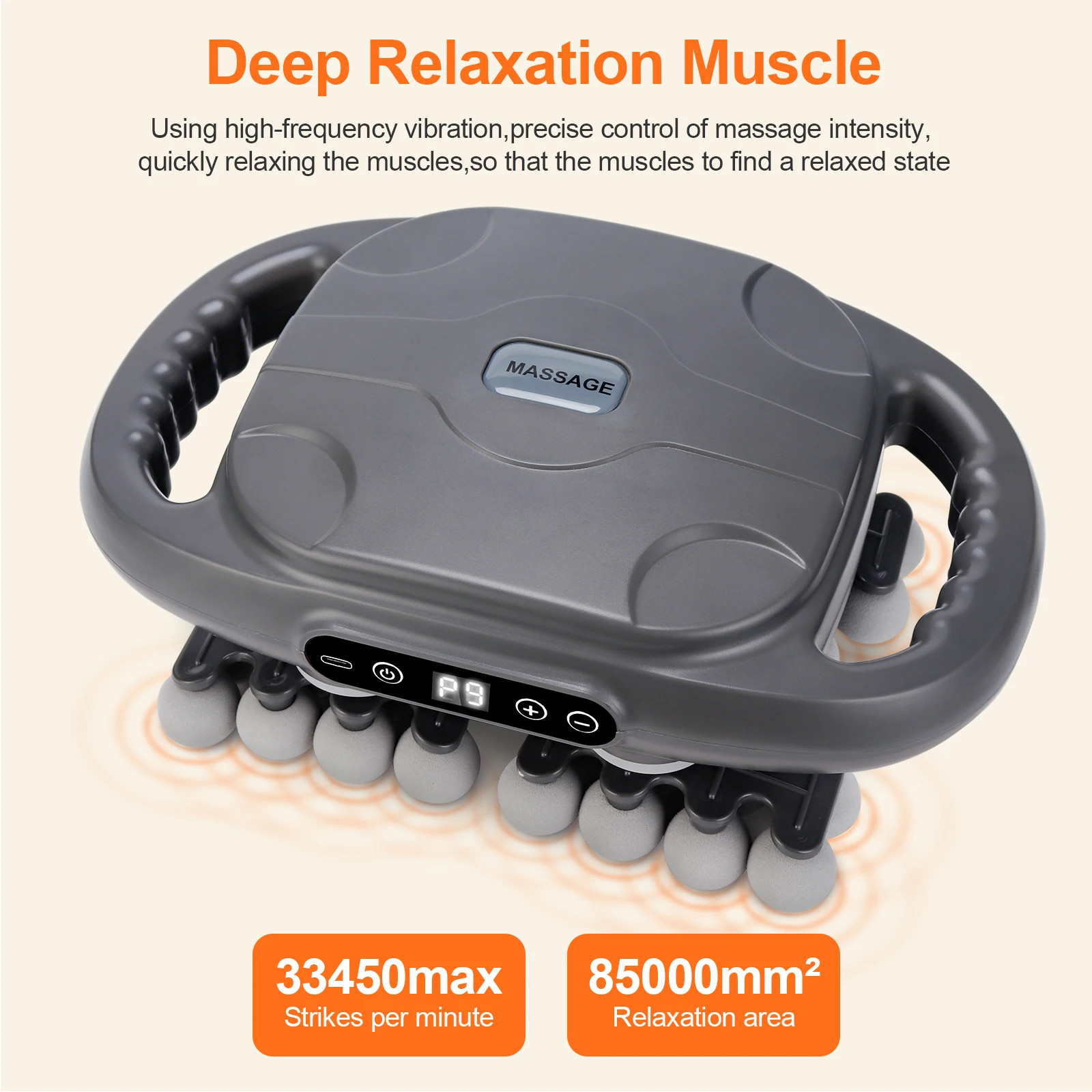 42 Heads Fascia Gun High-Frequency Vibration Deep Massage Device for Shoulder Wa