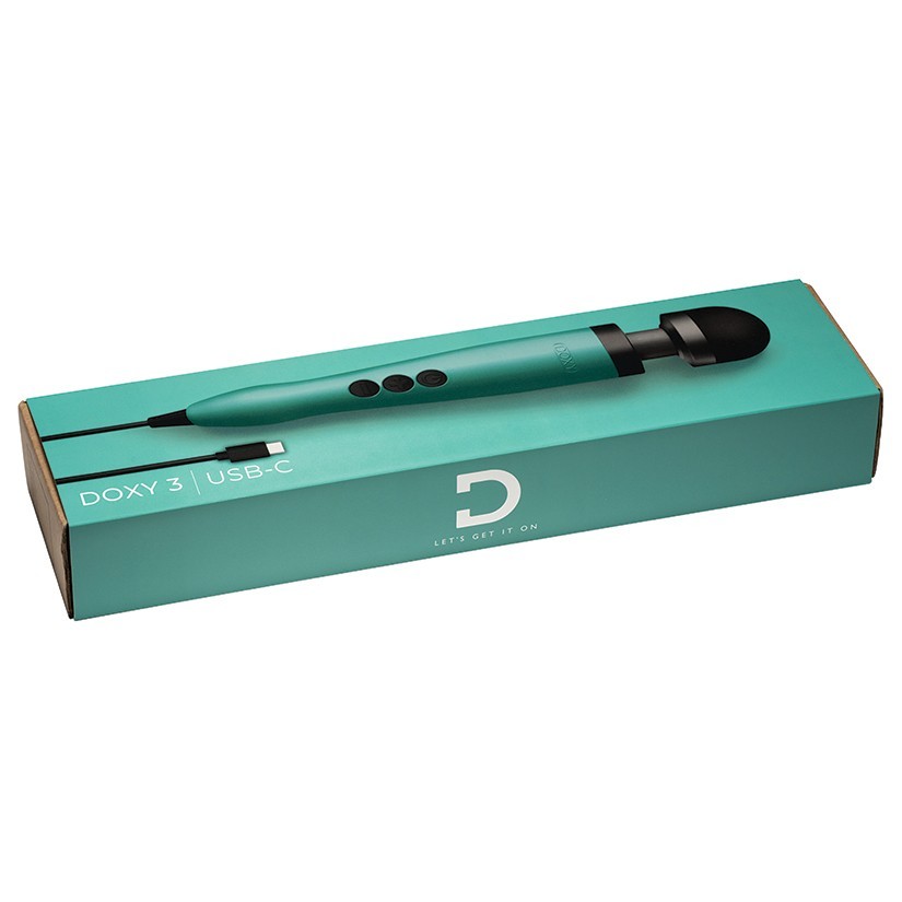 Doxy 3 USB C Luxury Wand Massager – Turquoise