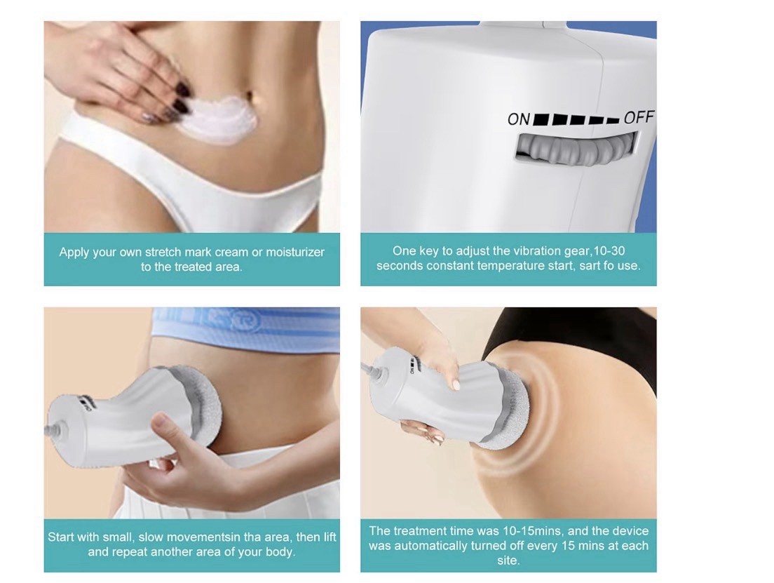 Corded Handheld Vibrating Anti-Cellulite Massager White/Gray Arms Back