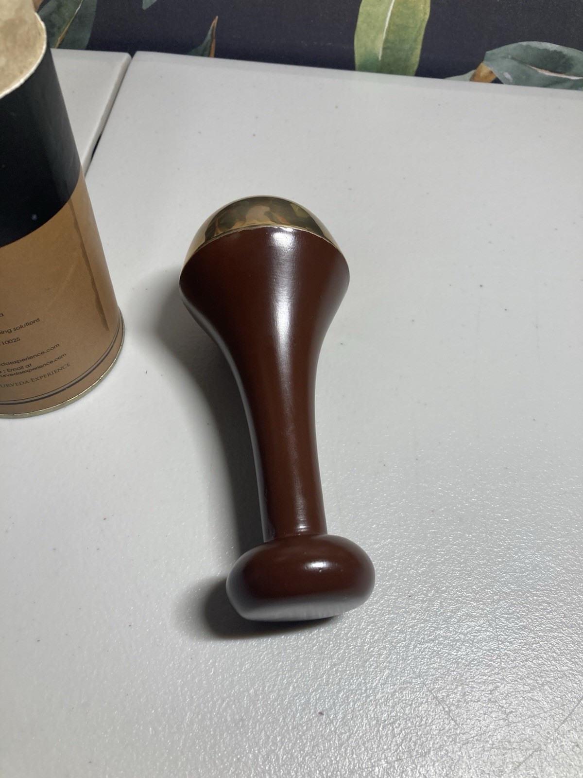 Ayurveda’s Kansa Massage Therapy Wand with Wooden Handle Beauty Skin Care