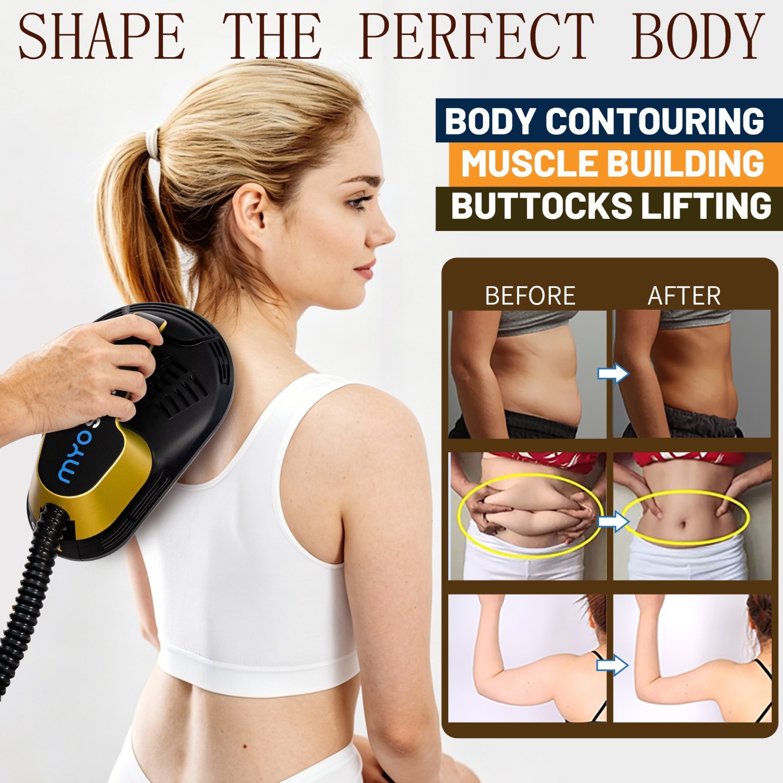 2026 MYOslim Hi-EMT Body Shaping Device Non-Invasive Muscle Sculpting Spa Beauty