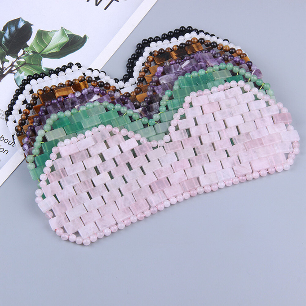 Natural Crystal Stone Eye Mask Handmade Facial Eye Skin Care Massager Tool