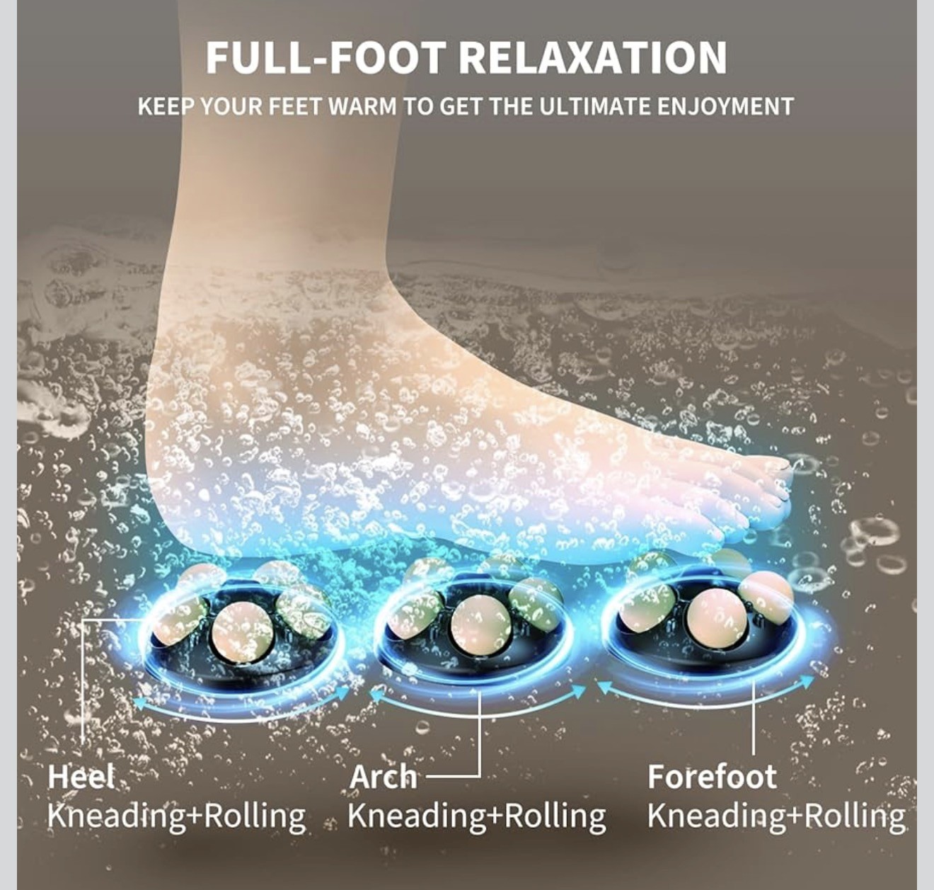 Collapsible Foot Spa Bath with Heat and Massage, Motorized Shiatsu Foot Massager