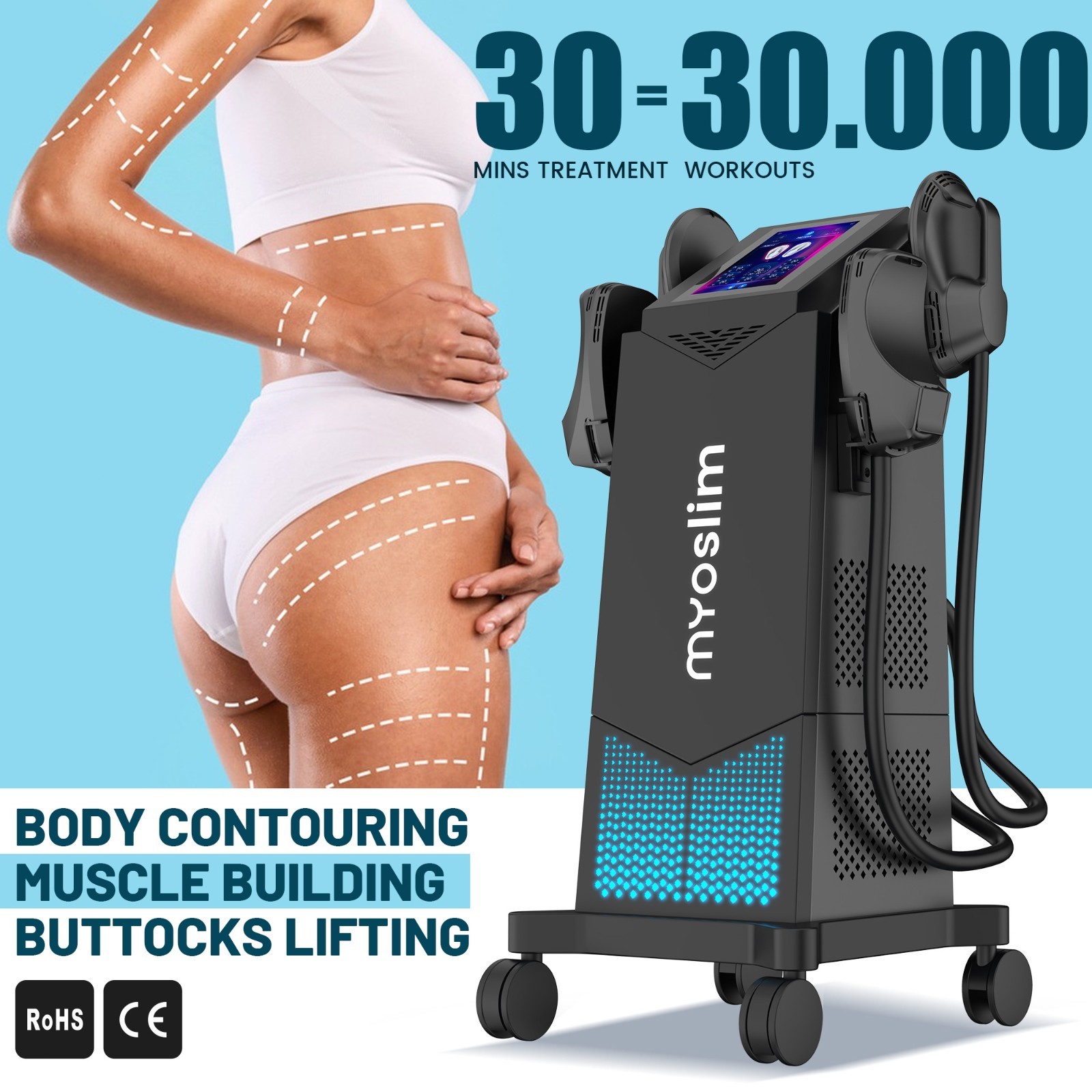 MYOSLIM Neo Body Sculpting Fat Burning Body Slimming Build Muscles Machine