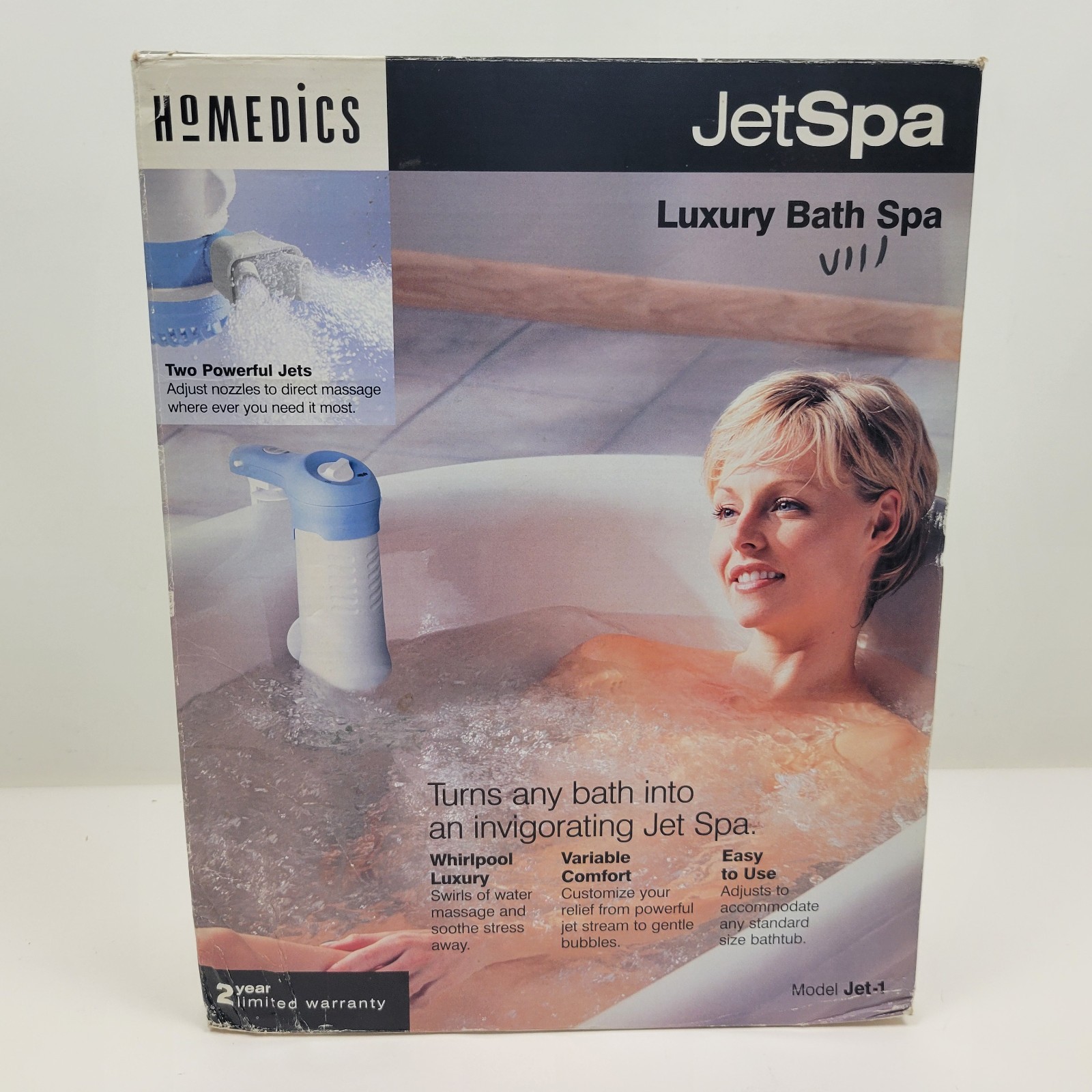HoMedics JET-1 Jet Spa Whirlpool Luxury Spa for Home Bath Tub New