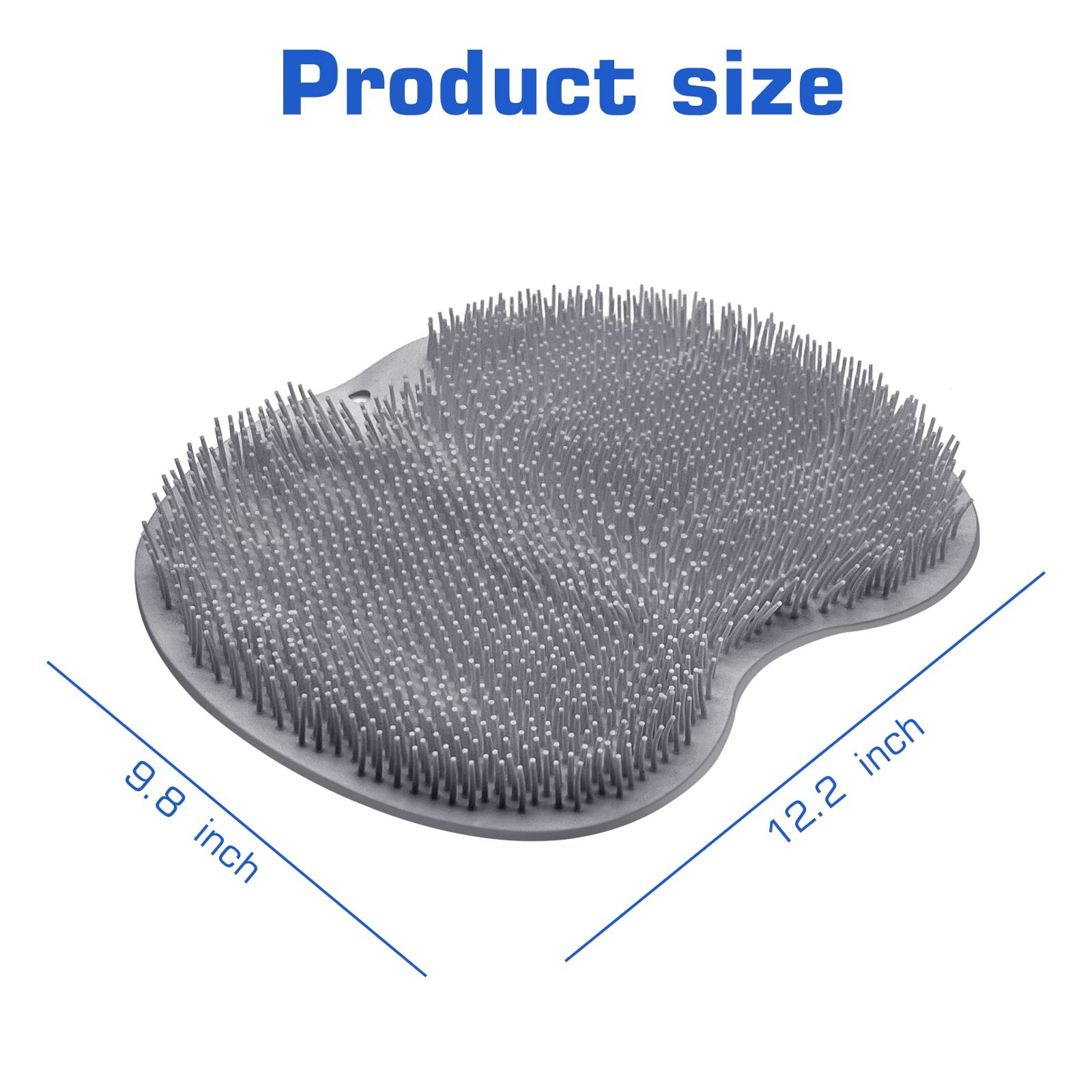Shower Foot Scrubber Mat Back Washer Exfoliating Bath Wash Pad Wall Mounted Slip