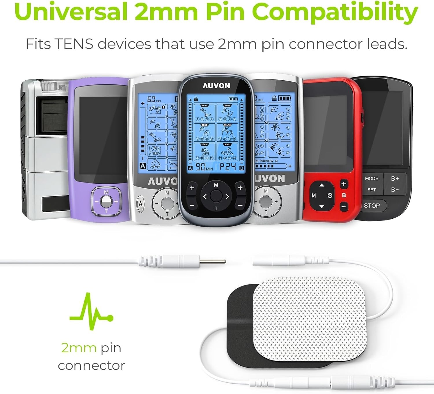 20-Piece Skin-Friendly TENS Unit Electrodes
