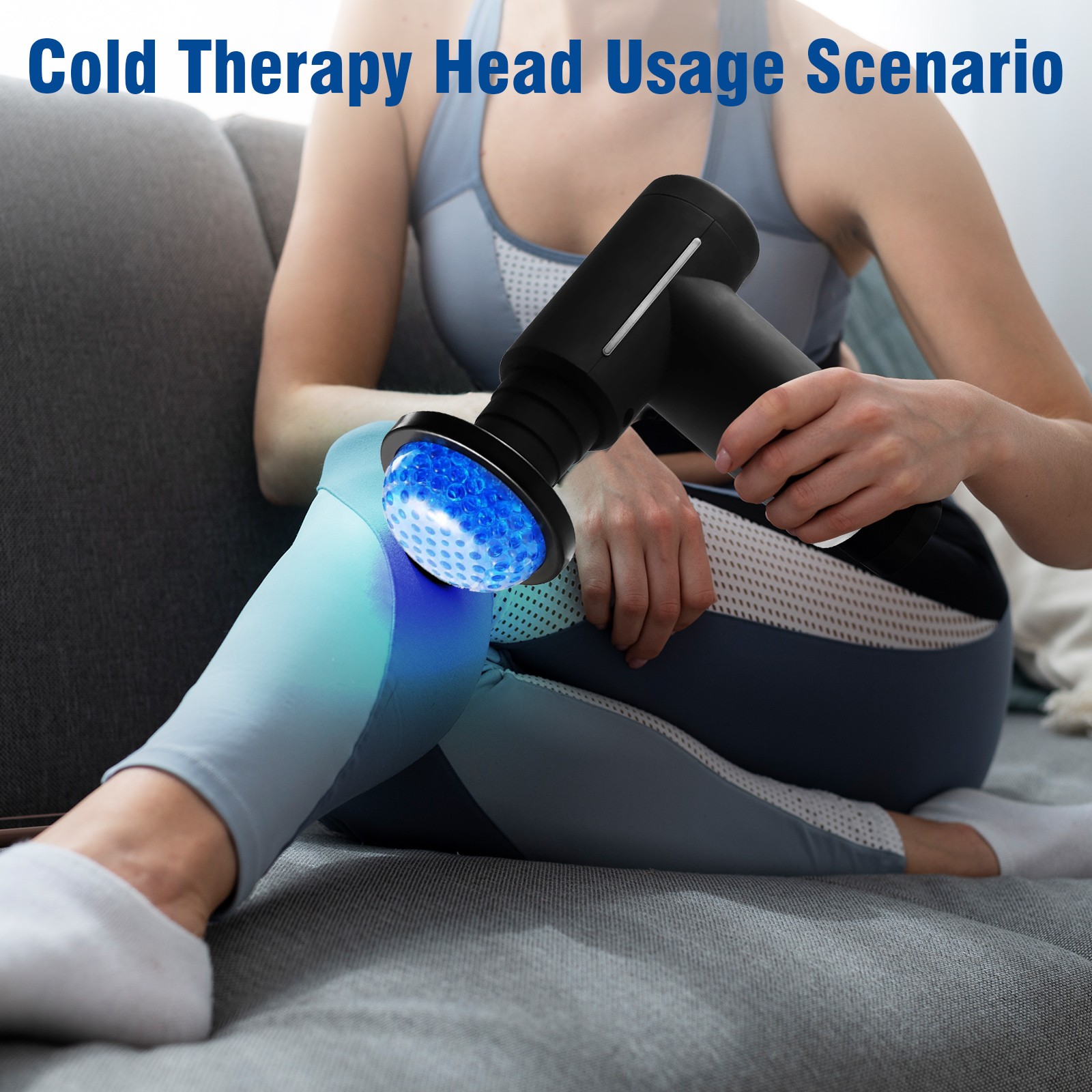 Heat Cold Massage Gun Deep Tissue Percussion Muscle Massager 6 Speed 6 Heads LCD