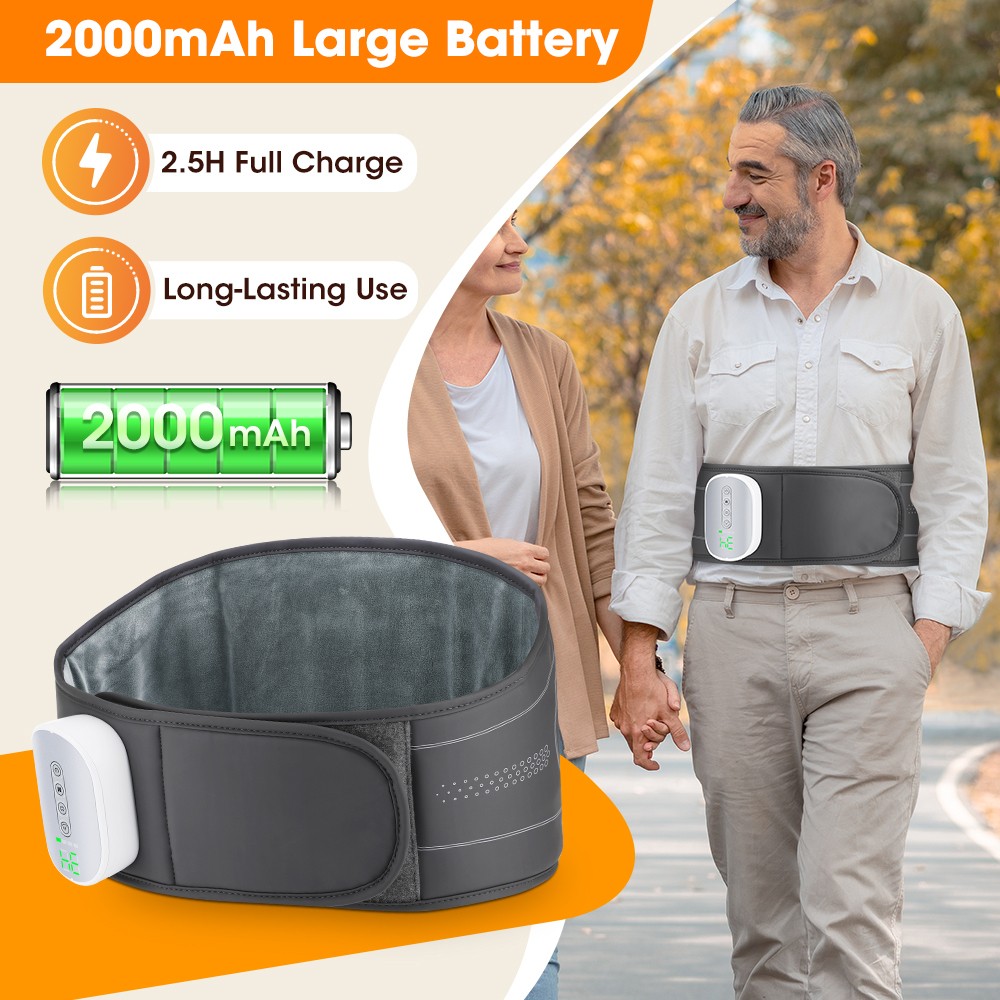 Lower Back Massager Air Compression Belt 4 Heating Levels 3 Airbag Massage Modes