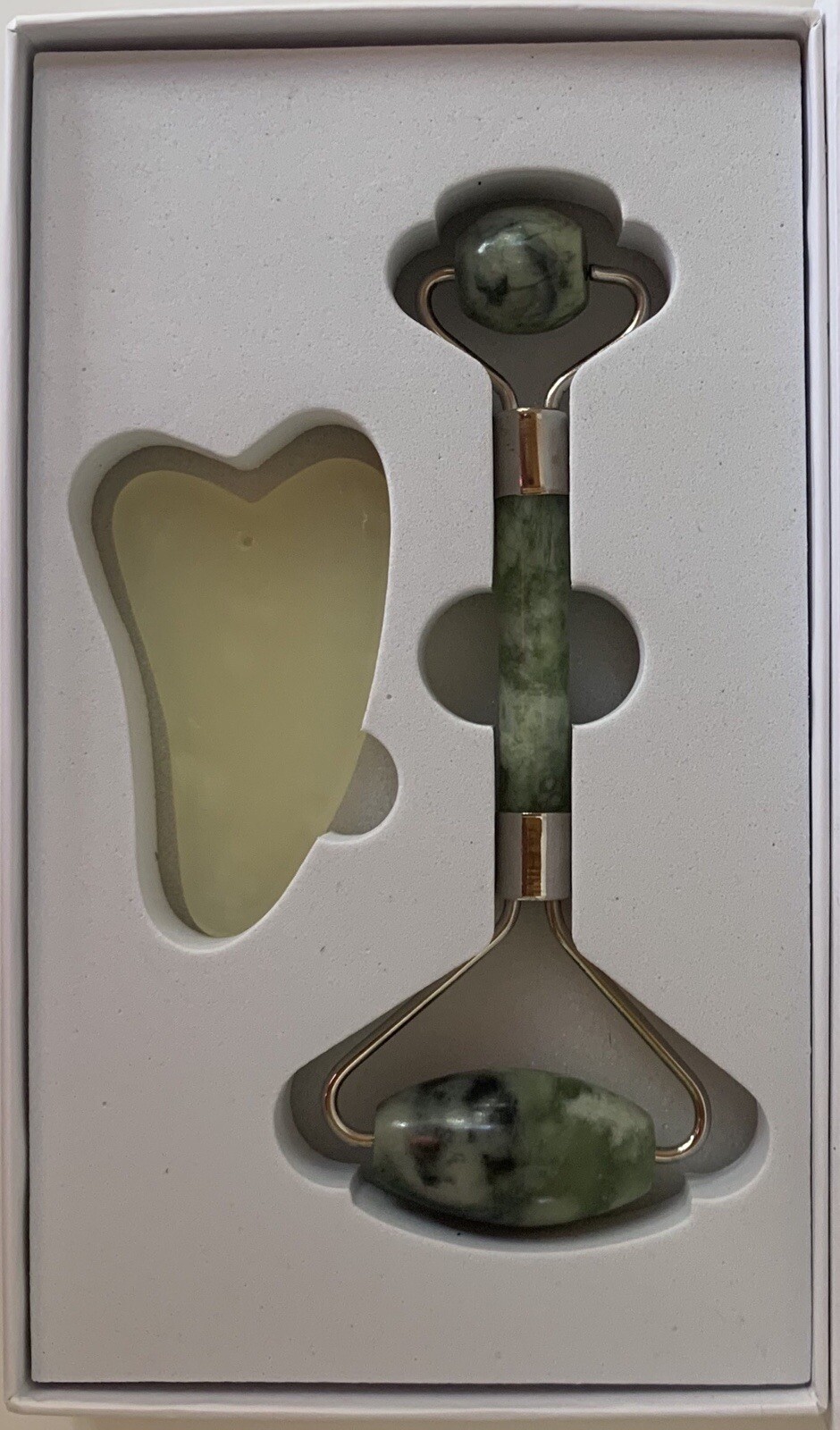 Semper Beauty Anti Aging Jade Roller With Gua Sha Scraping Stone Kit