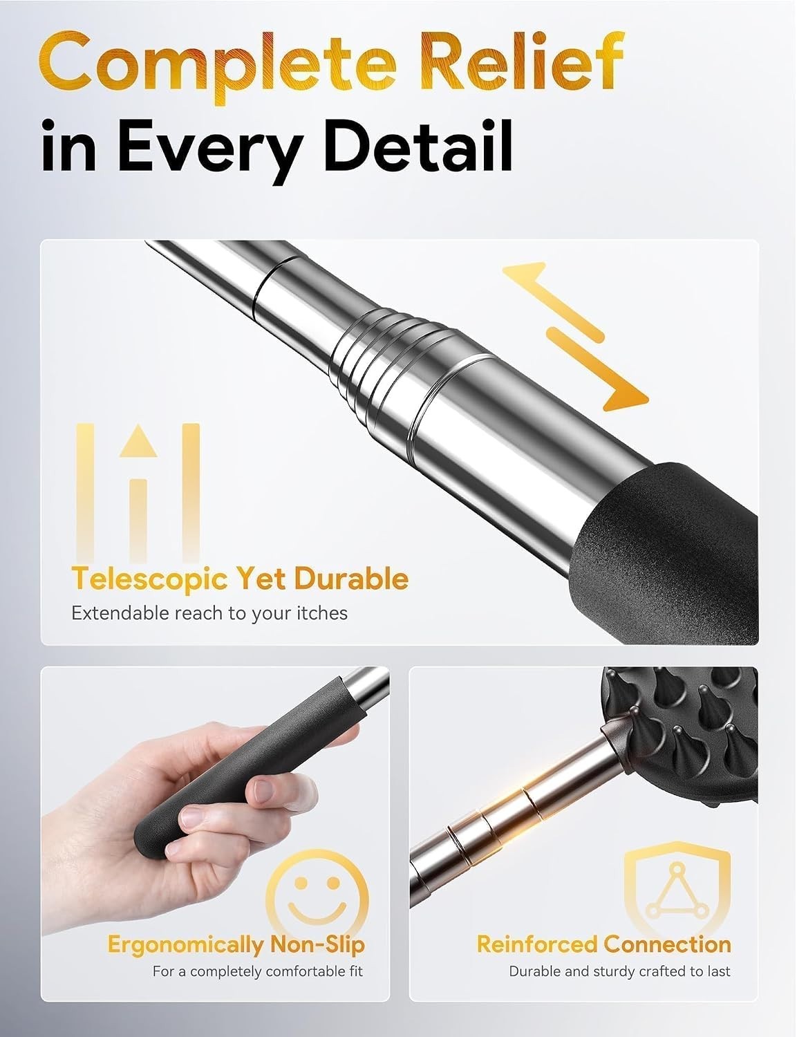 Telescoping 5-In-1 Luxury Back Scratcher with Gift Box – Stress Relief Essential