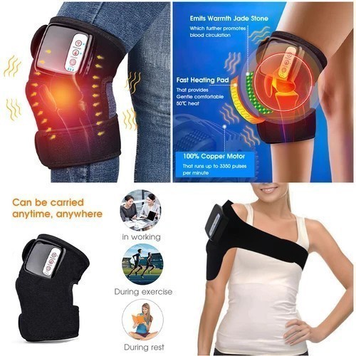 Electric Knee Massager Vibration Heating Therapy Pad for Relief Body Elbow Pain