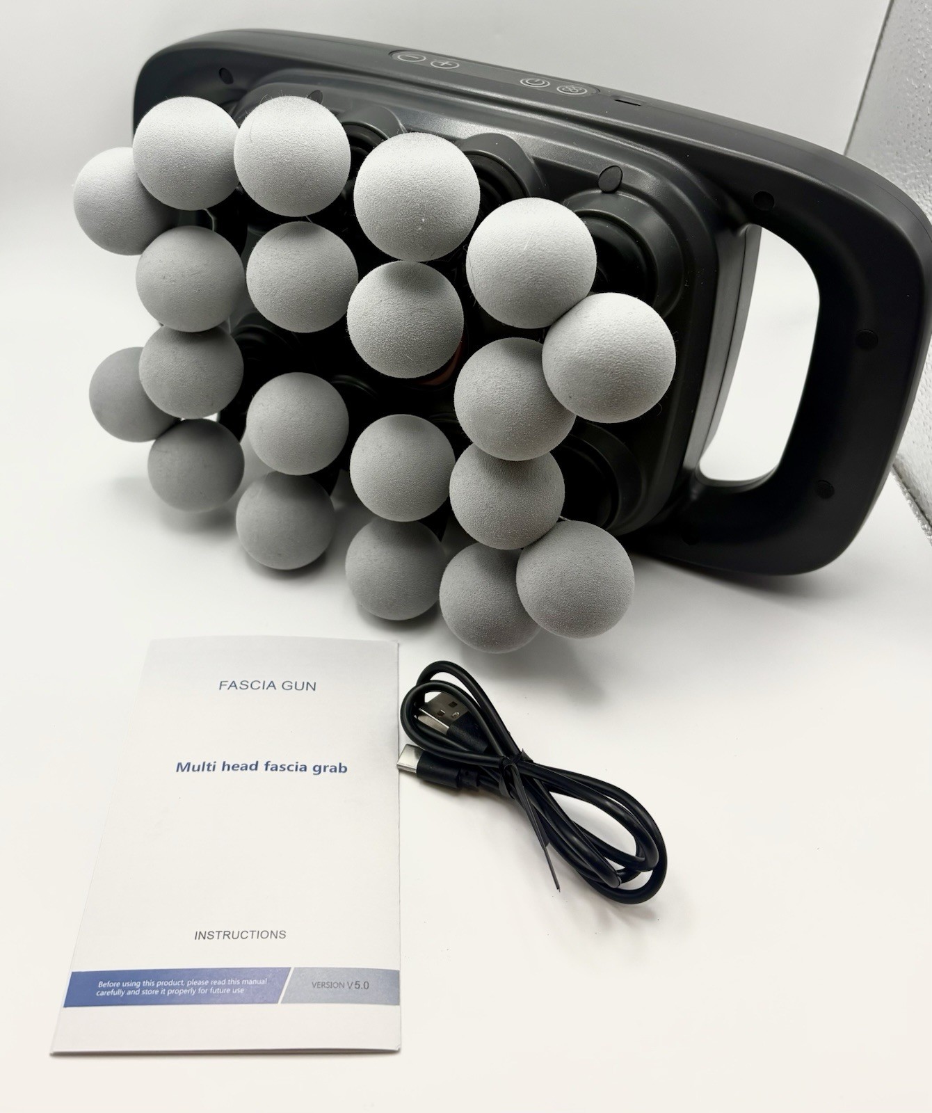 20 multi Head Deep Tissue Fascia Gun Muscle Massager for Full Body Relief