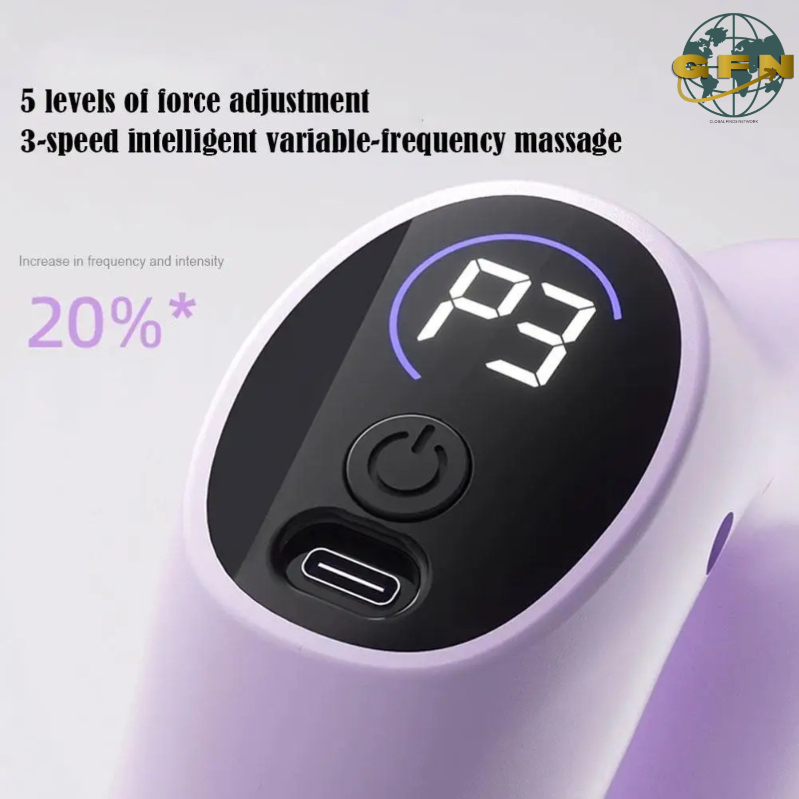 Heated Fascia Massager Ring Deep Tissue Muscle Massage USB Rechargeable Portable