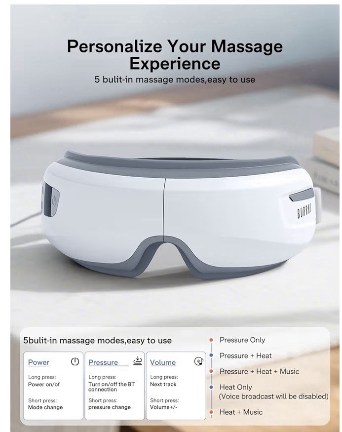 Eye Massager with Heat and Cooling, Heated Eye Mask.