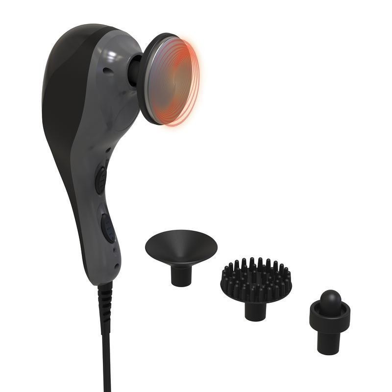Handheld Heat Therapy Neck Back Massager Multiple Speeds Attachments Portable US