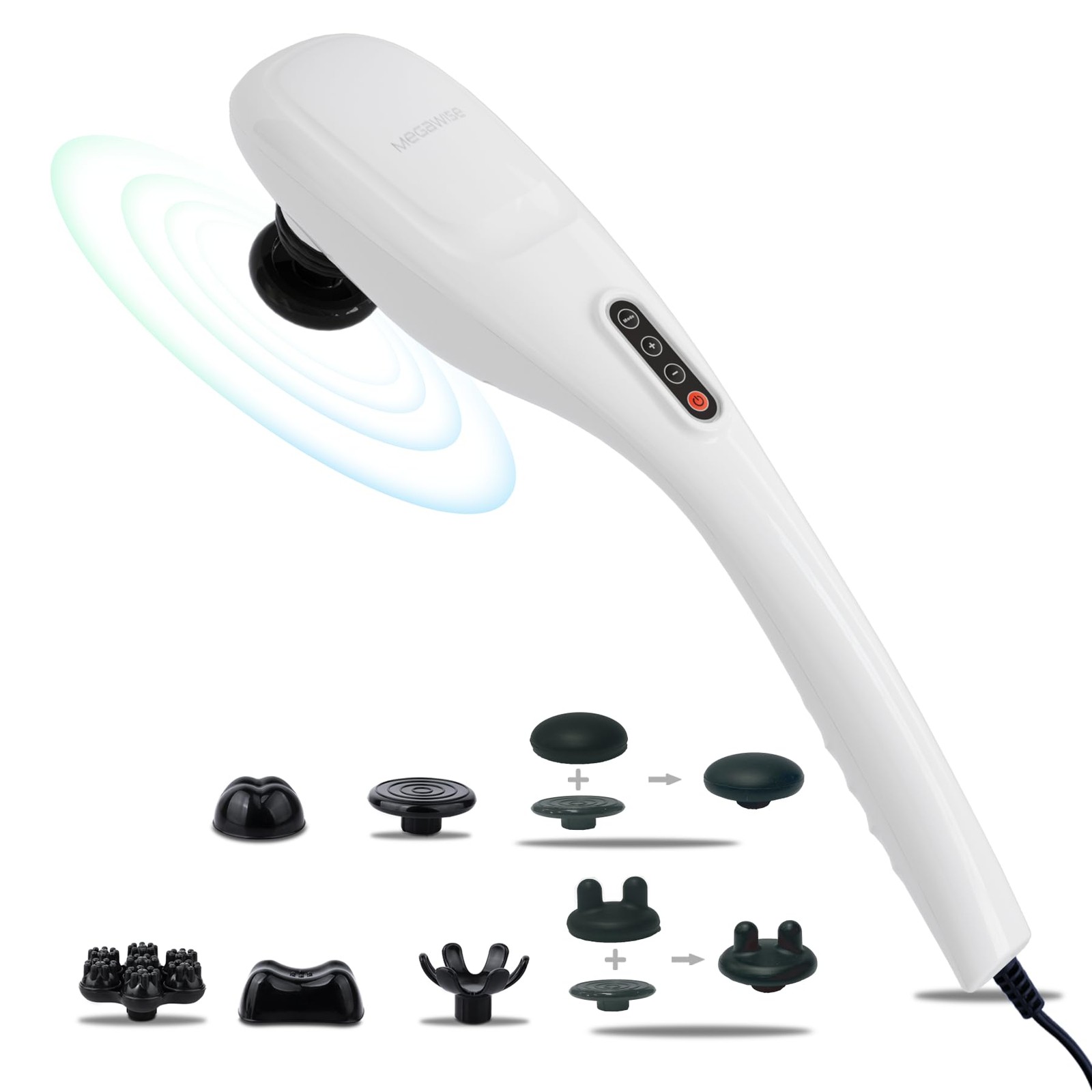 MEGAWISE Handheld Back Massager | Deep Tissue Percussion Relief for Back, Nec…