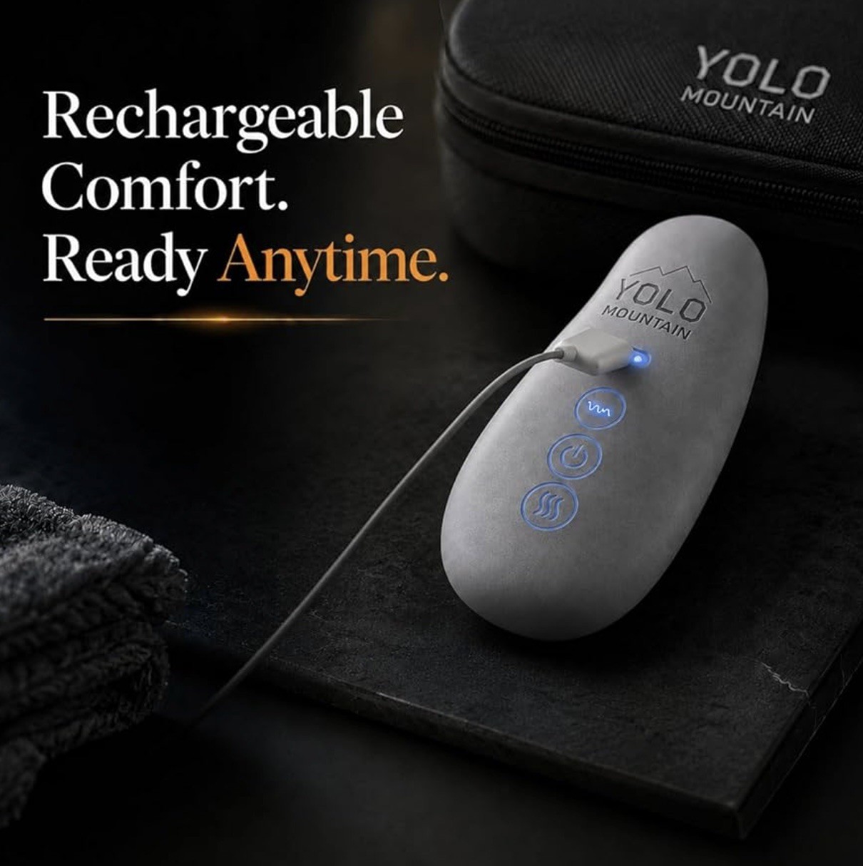 YOLO Mountain Heated Jaw & Neck Massager 10 Modes Rechargeable Waterproof
